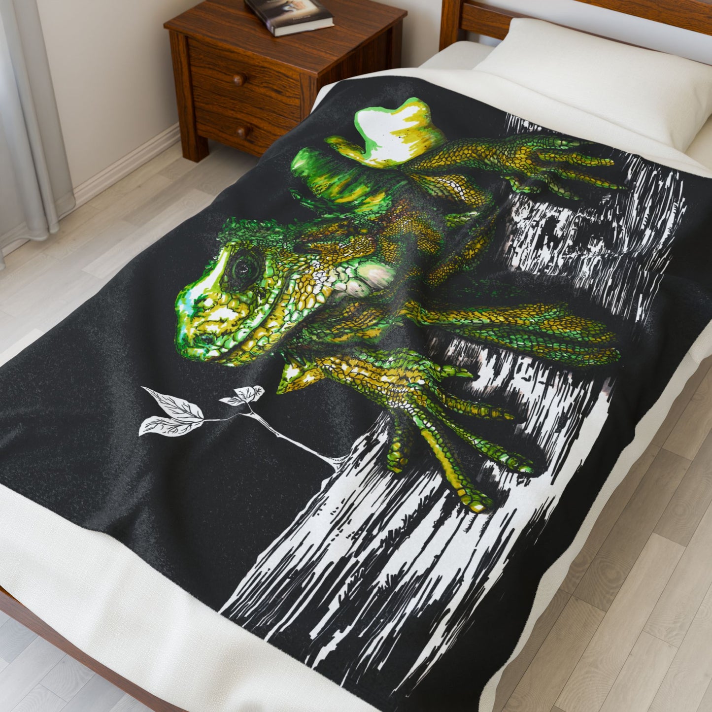 Lizard Design Cozy Velveteen Plush Blanket for Nature Lovers