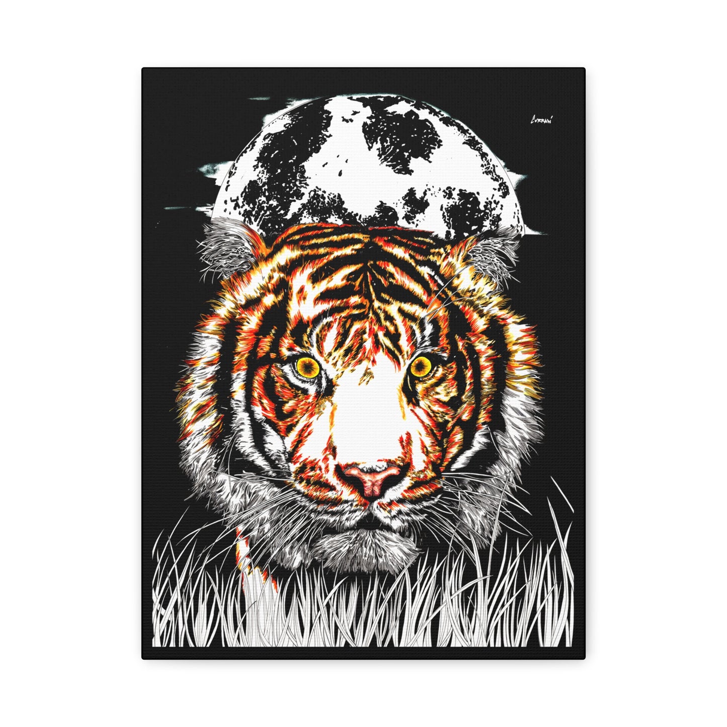 Tiger Wall Art Print of the Original, hand drawn wall art of a Tiger