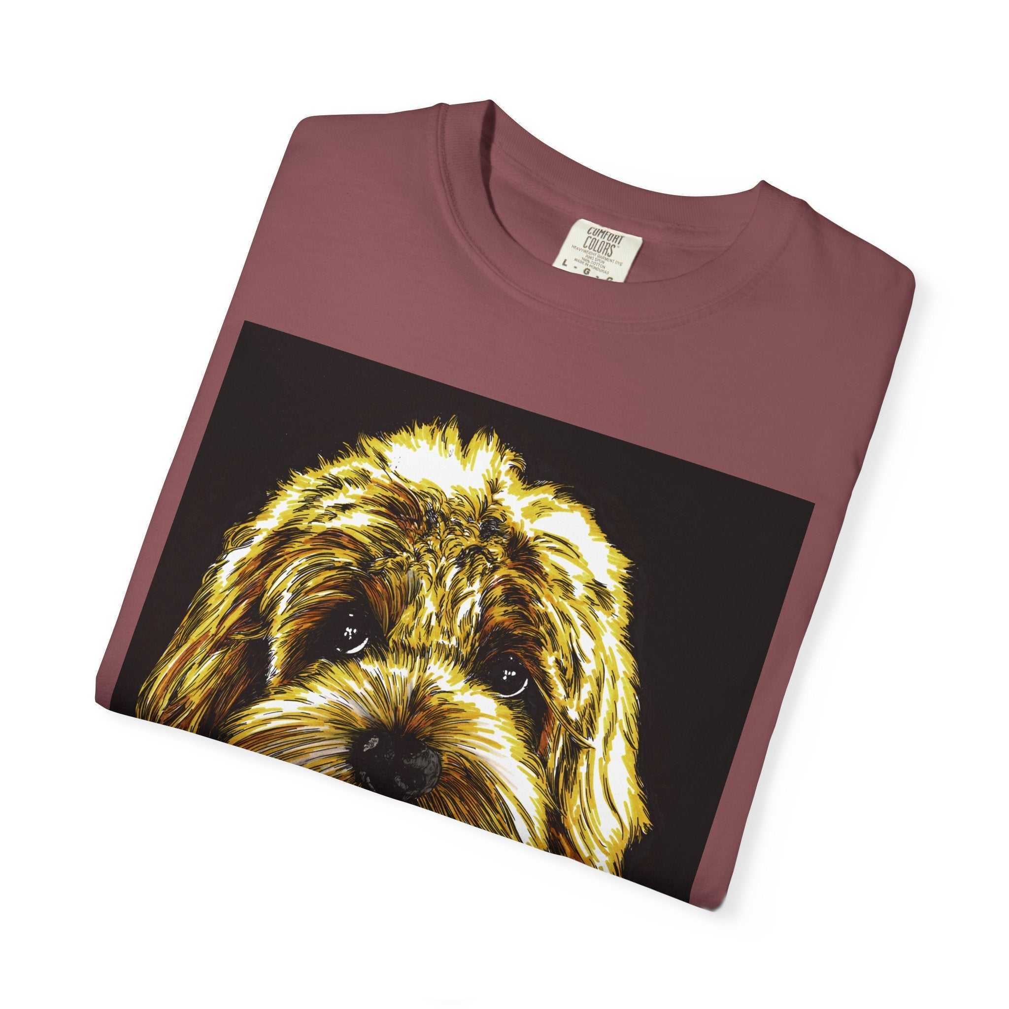 Experience the vibrant colors of our Puppy Color Blast Unisex Garment-Dyed T-shirt and stand out from the crowd. Perfect for all dog lovers!
