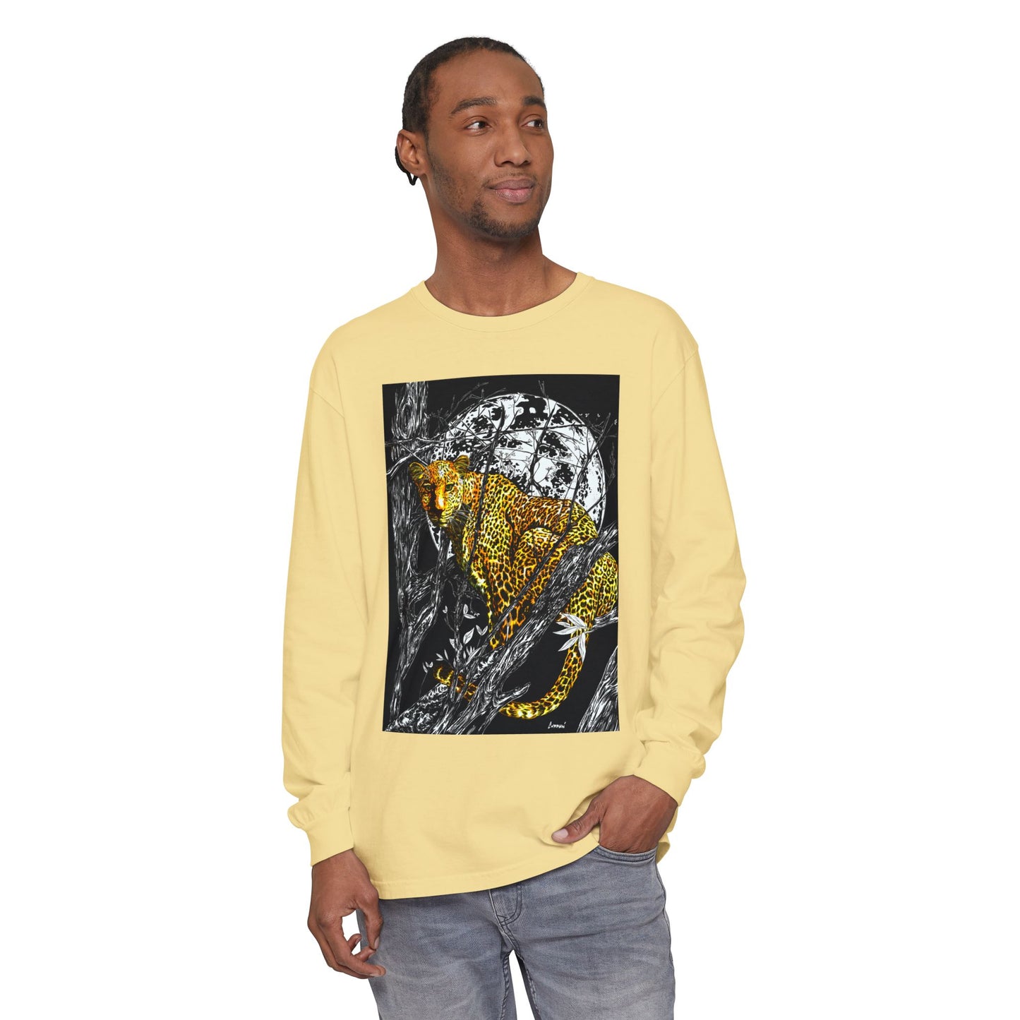 Wild Cheetah Unisex Long Sleeve T Shirt Eco-Friendly
