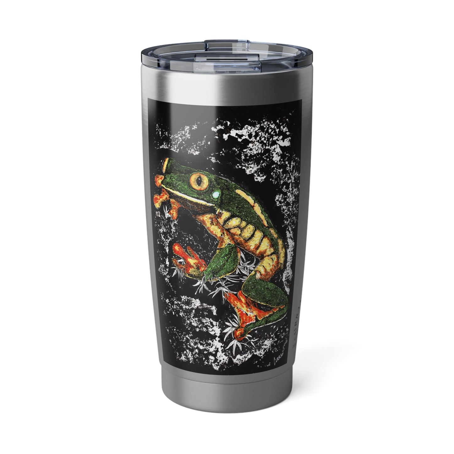 Frog 20oz Travel Mug, Original Art Tumbler, Gift for Animal