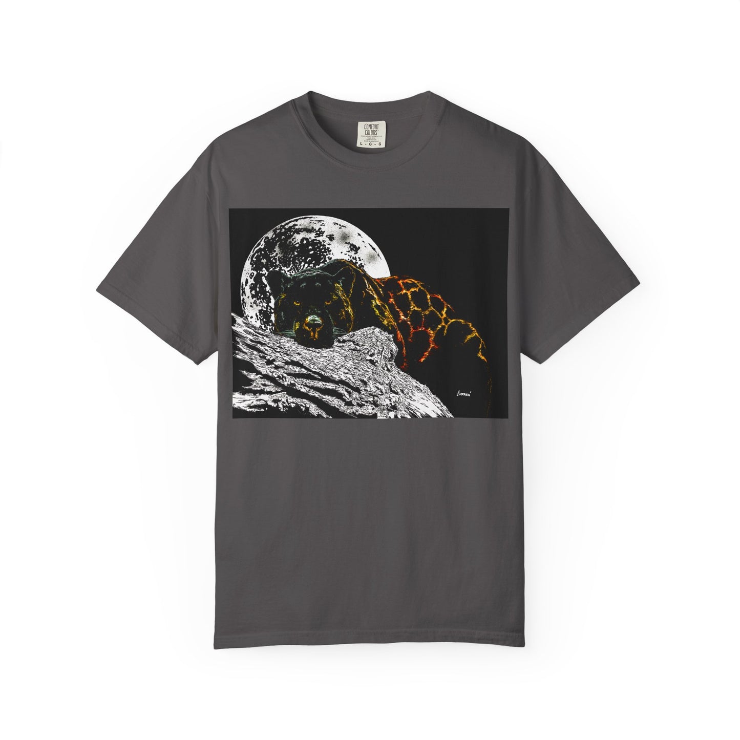 Moonlit Panther Unisex T-Shirt - Garment-Dyed Animal Tee