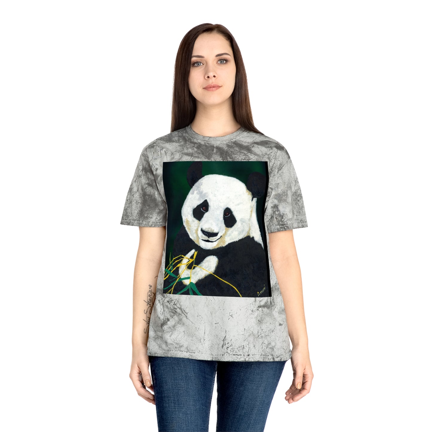 Cute Panda Unisex Color Blast T Shirt Nature Inspired Design