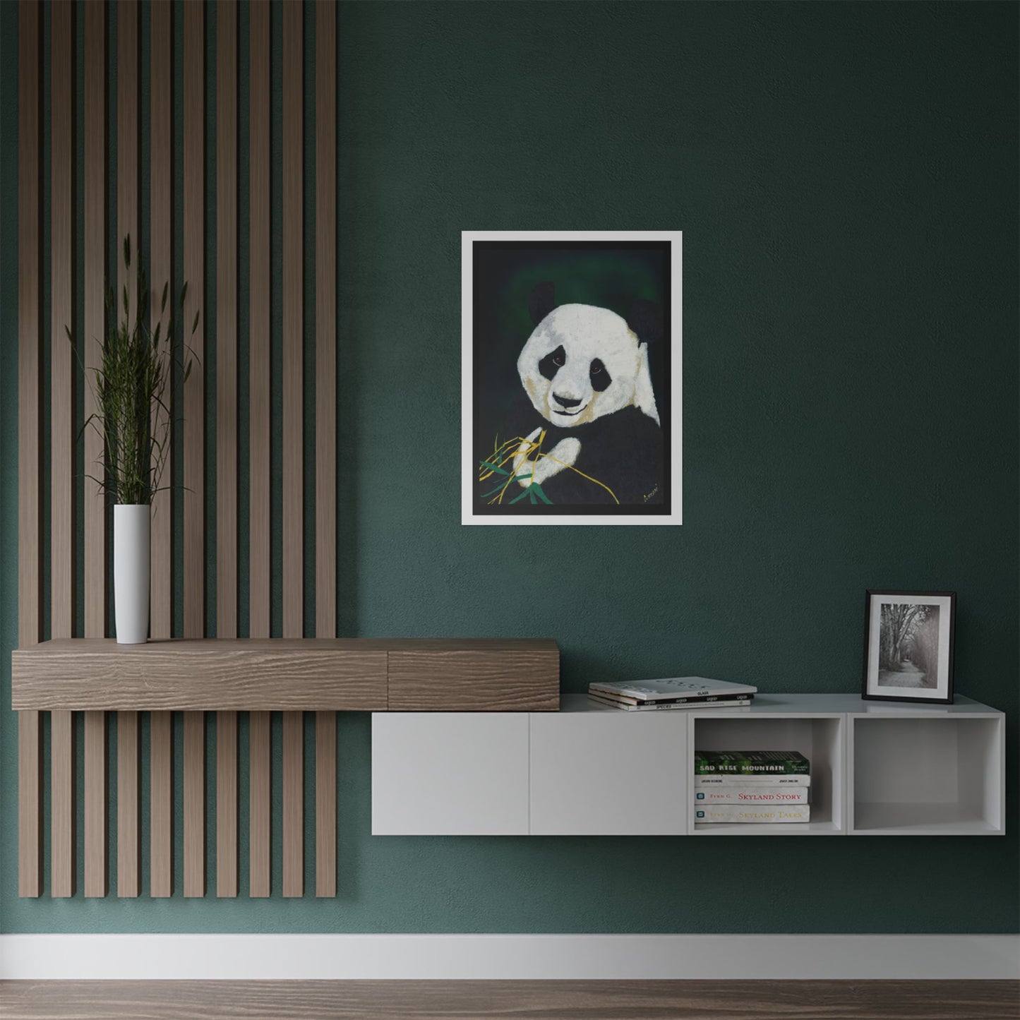 Panda Portrait Satin Poster - 300gsm Wall Art for Nature Lovers
