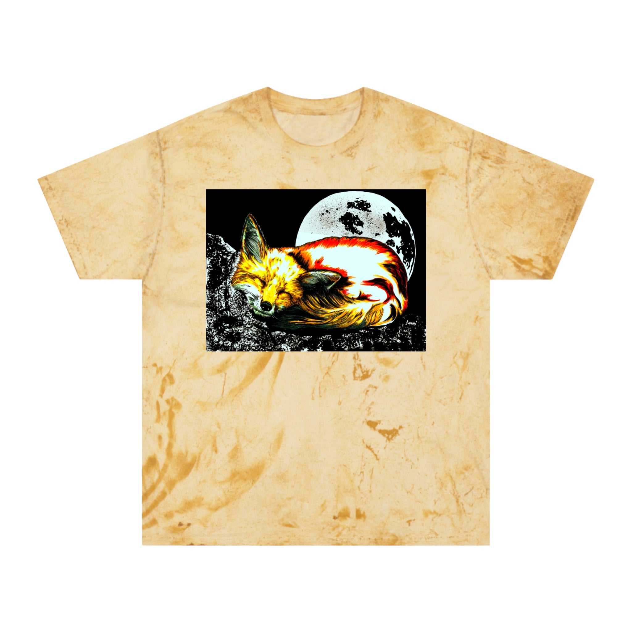 Red Fox Unisex T Shirt with Color Blast Design