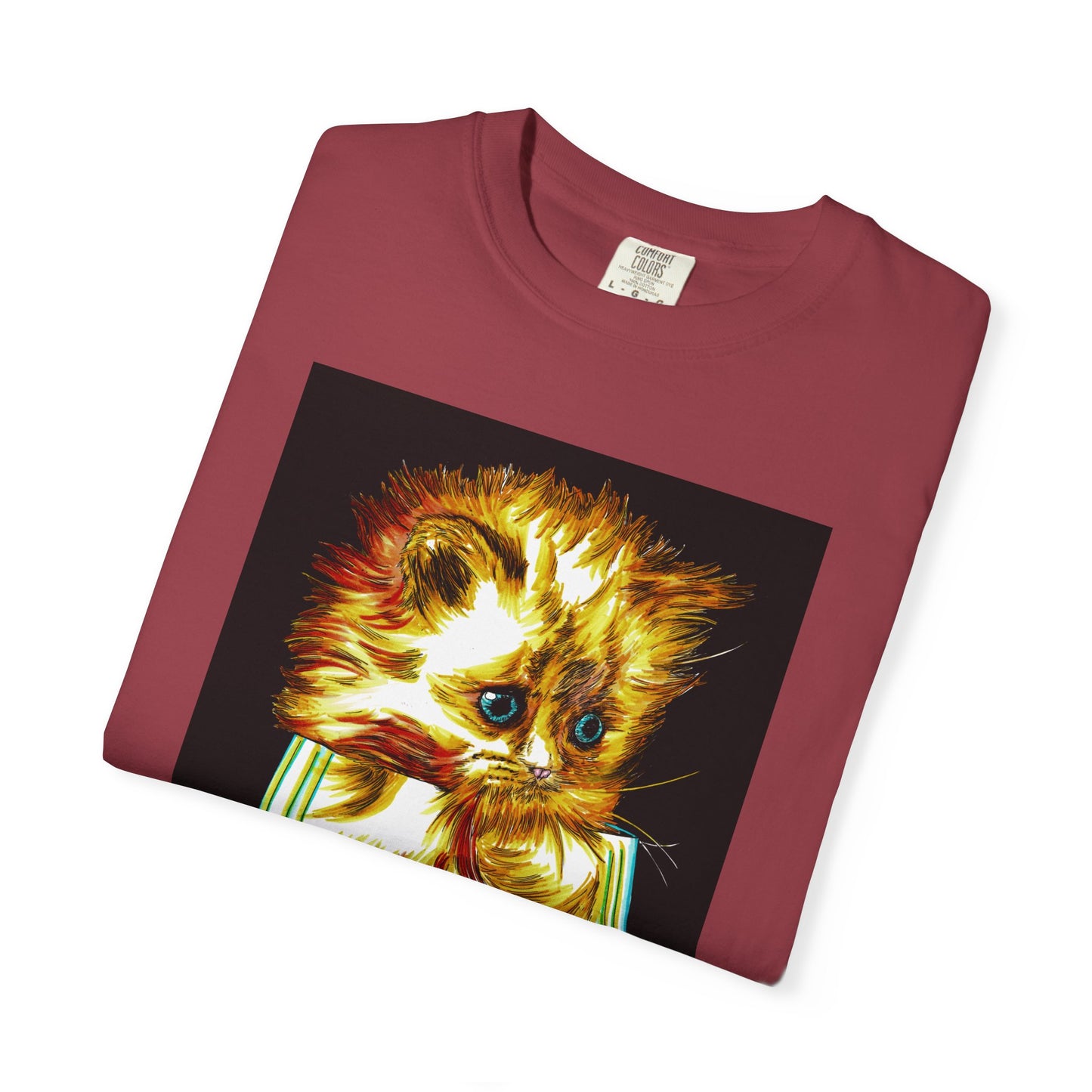 Kitten in a Glass Unisex T-shirt - Hand Drawn Art