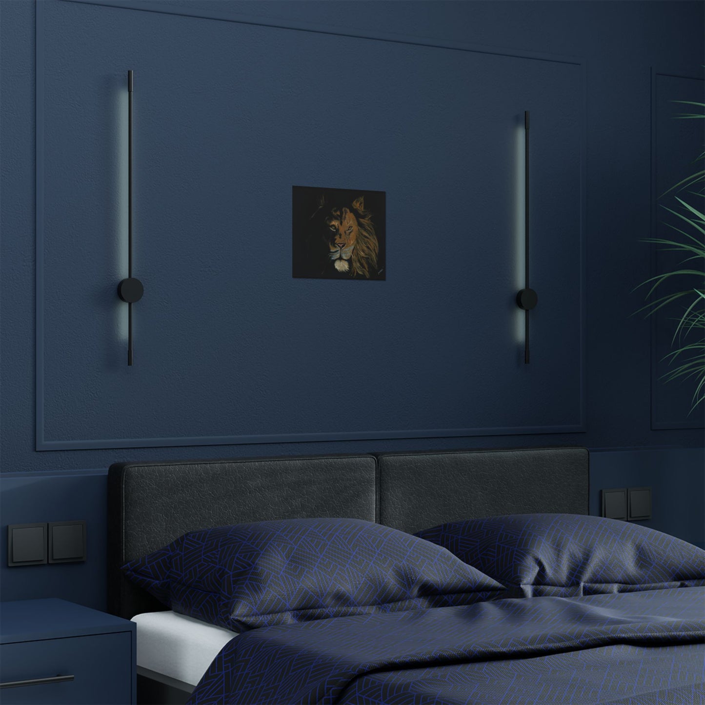 Majestic Lion Satin Poster - 300gsm Art Print for Home Decor
