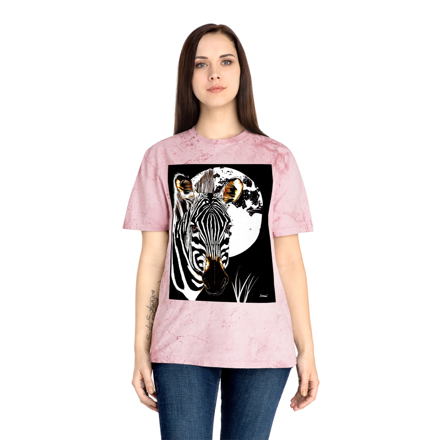 Color Blast Zebra Unisex T shirt