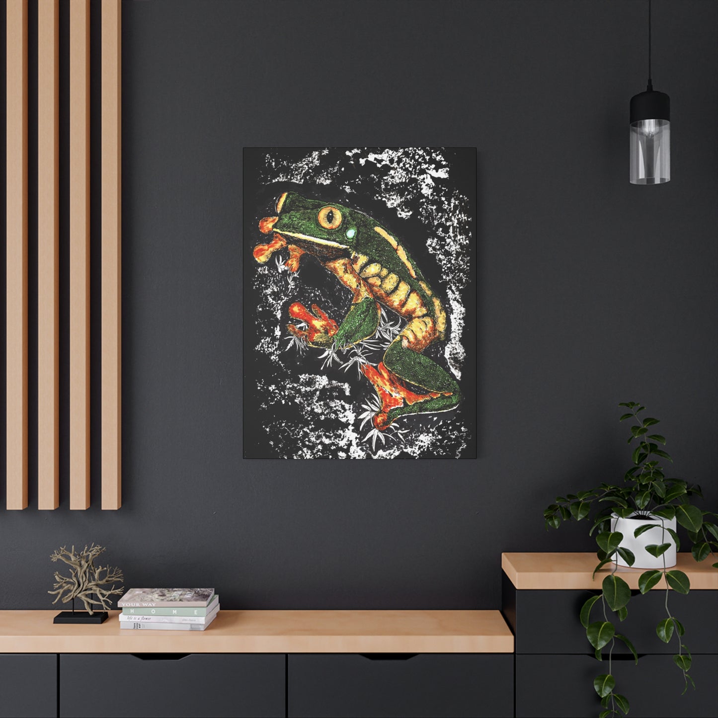 Frog Wall Art Print of the Original, hand drawn wall art