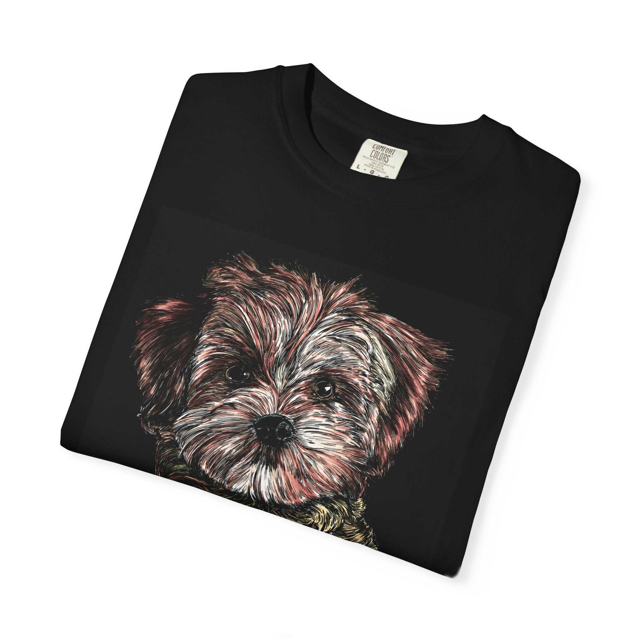 Elevate your style with our Puppy Art Unisex Garment-Dyed T-Shirt – Original Hand-Drawn design. Stand out from the crowd in this unique tee!