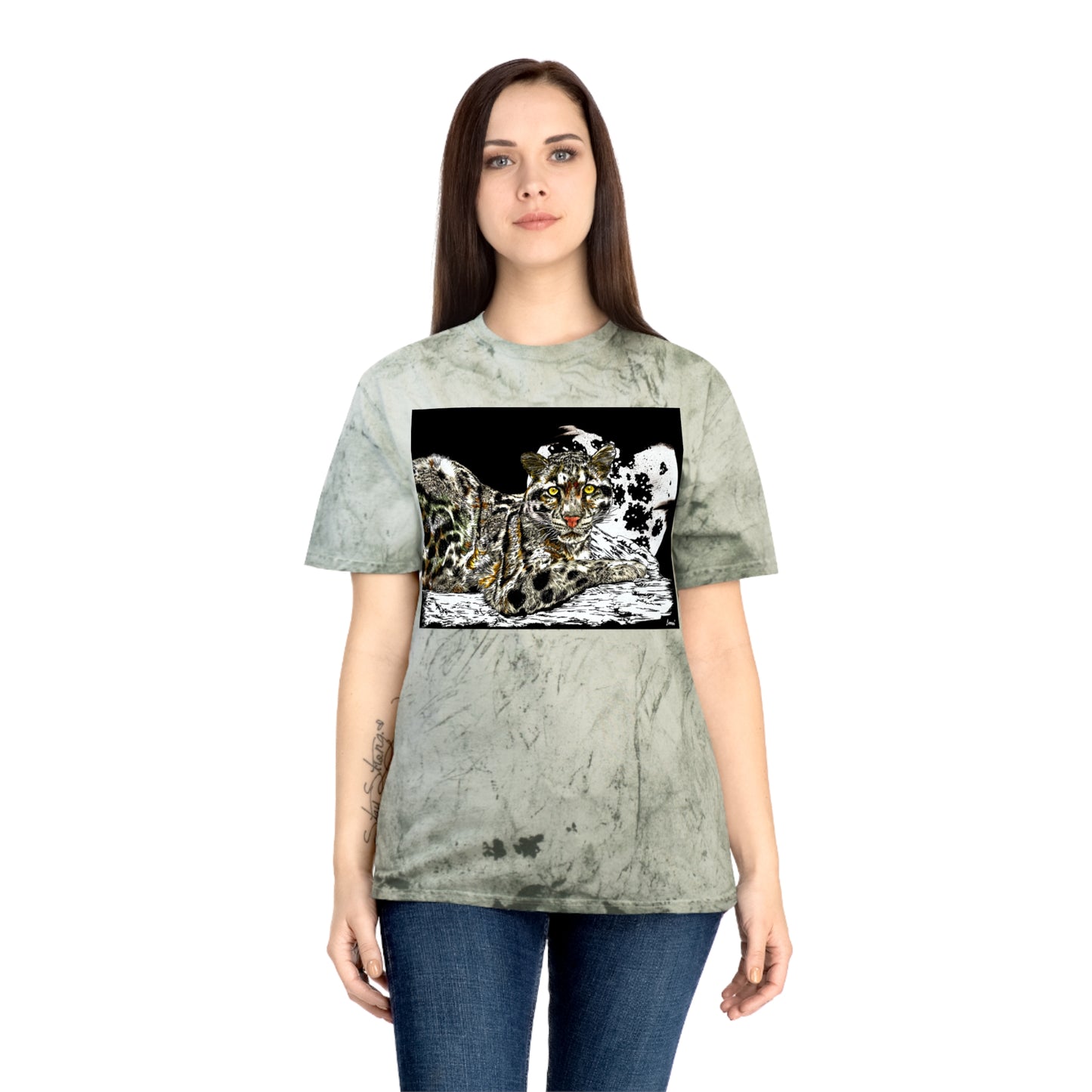 Leopard in the Moonlight T Shirt Original Hand Drawn Art