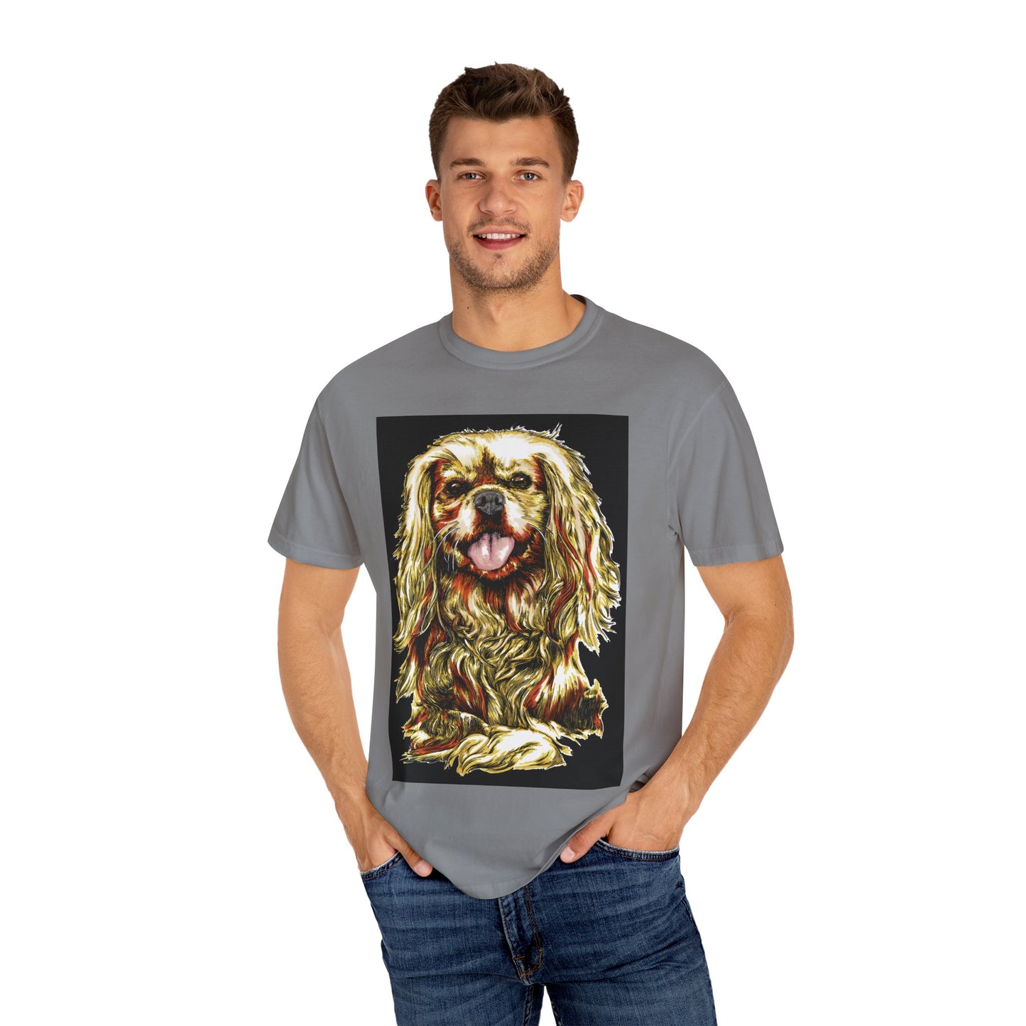 Cocker Spaniel Unisex Tee featuring Hand Drawn Art