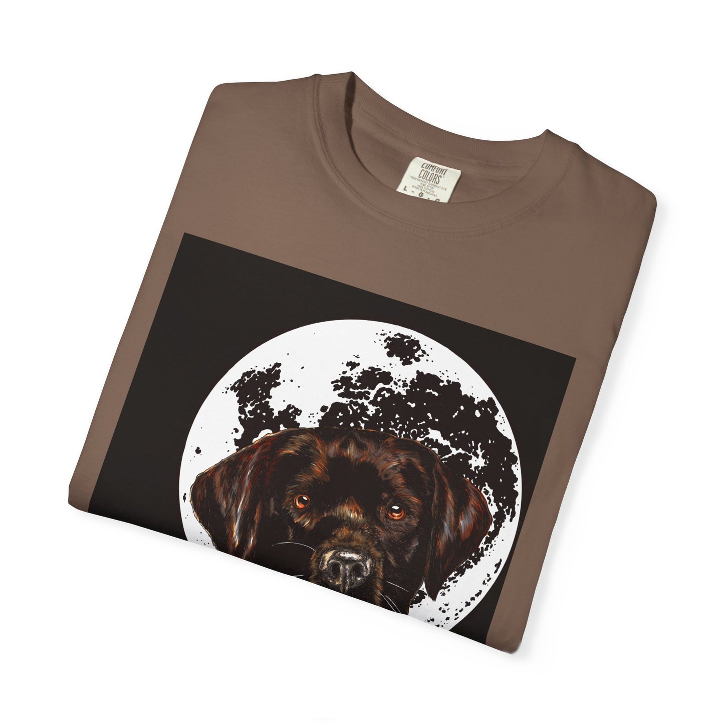 Moonlit Chocolate Lab Unisex Garment-Dyed T-Shirt