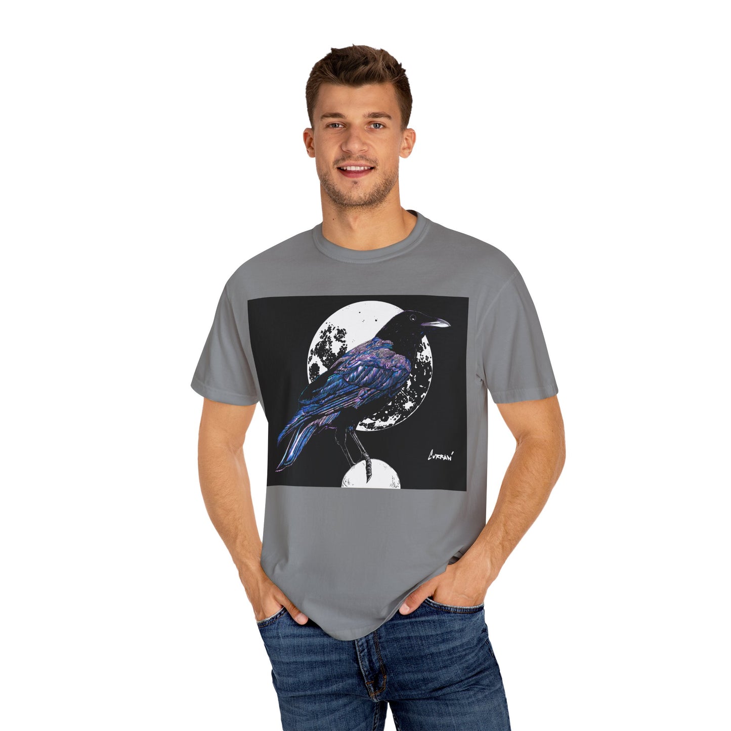 Crow Garment-Dyed T-Shirt for Nature Lovers