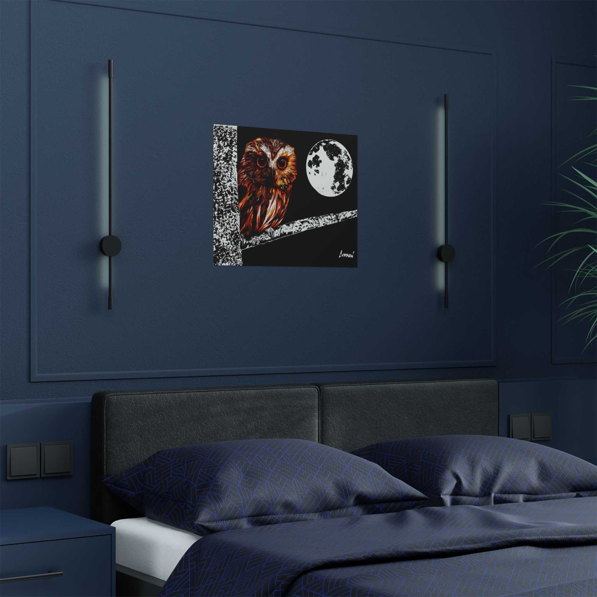 Owl Satin Poster | 300gsm Wall Art for Nature Lovers
