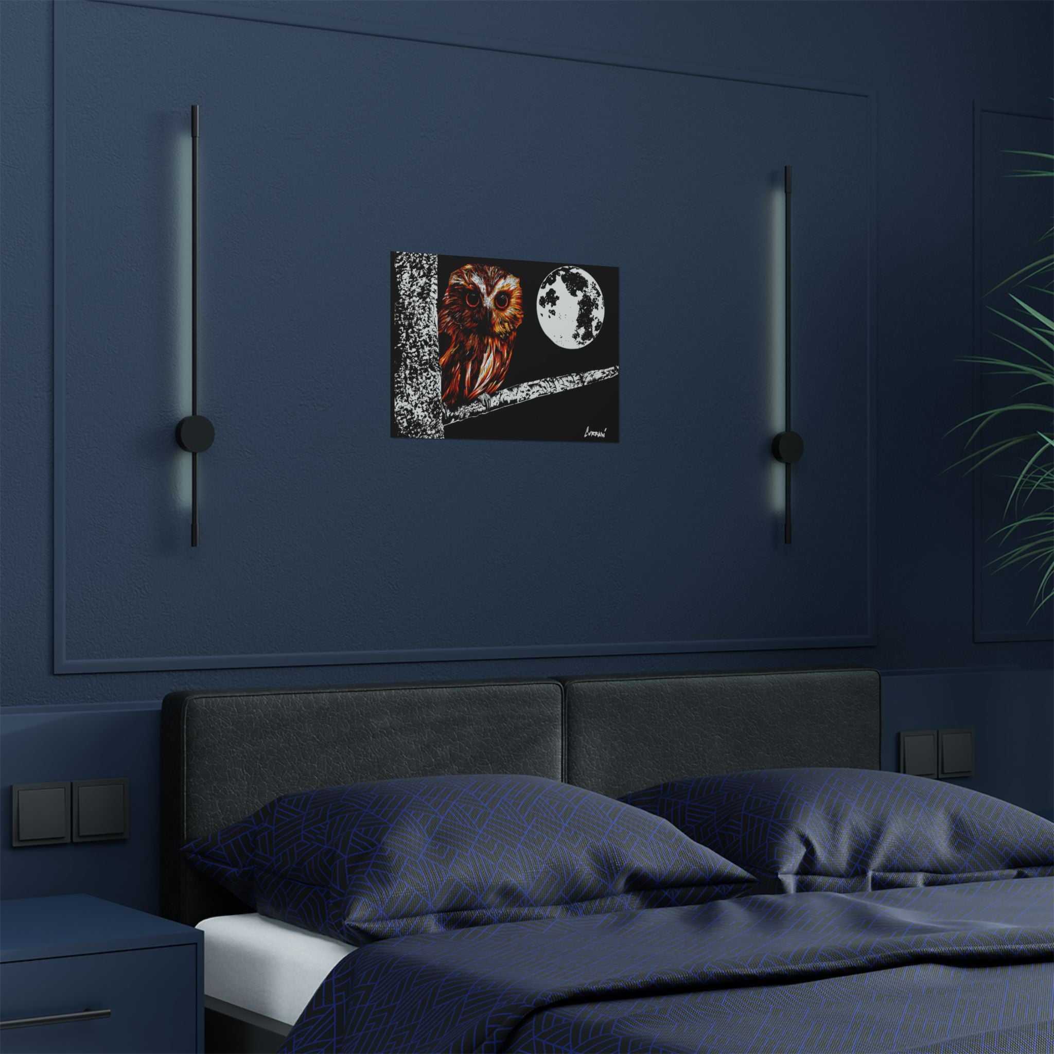 Owl Satin Poster | 300gsm Wall Art for Nature Lovers
