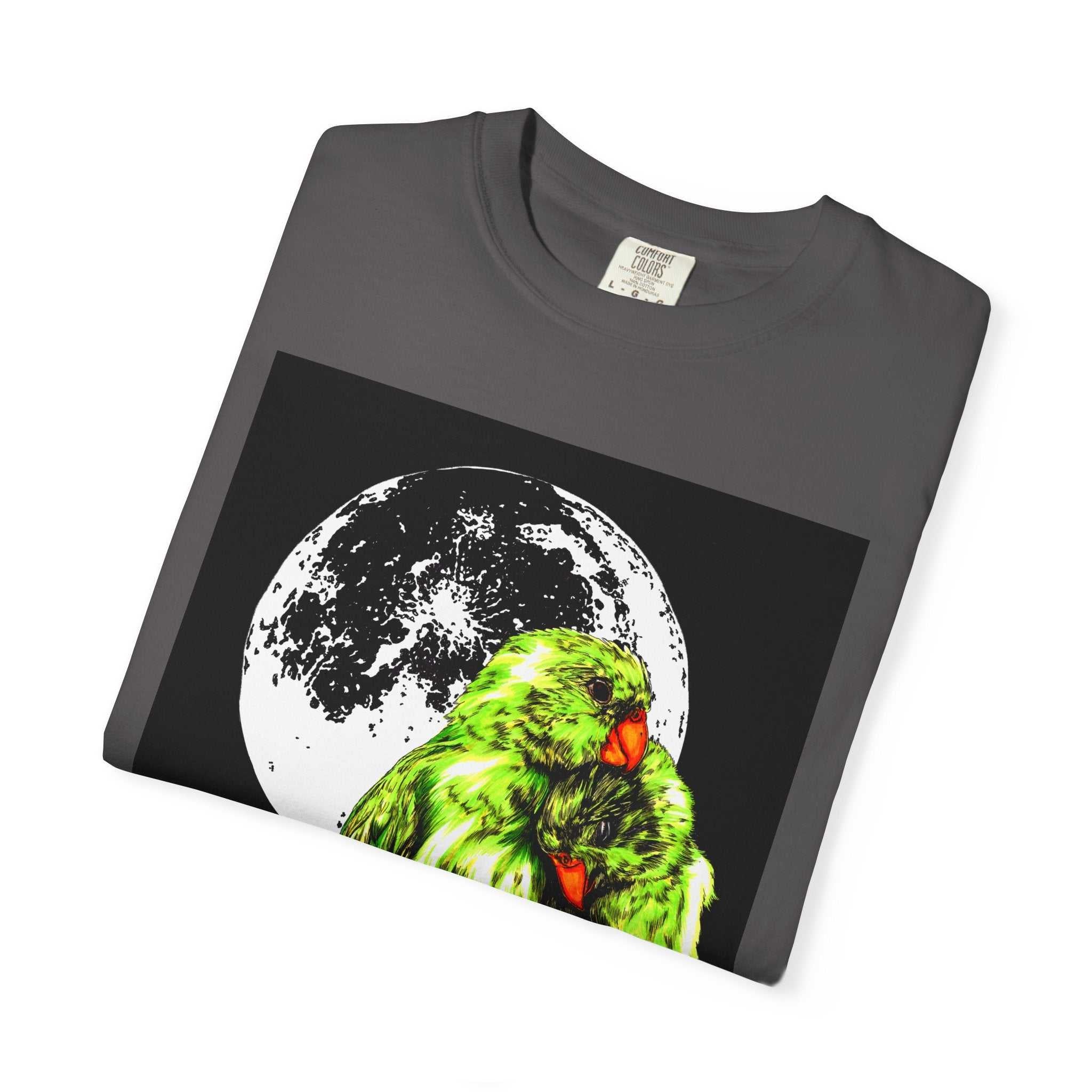 Parrots in the Moonlight Unisex T-shirt.