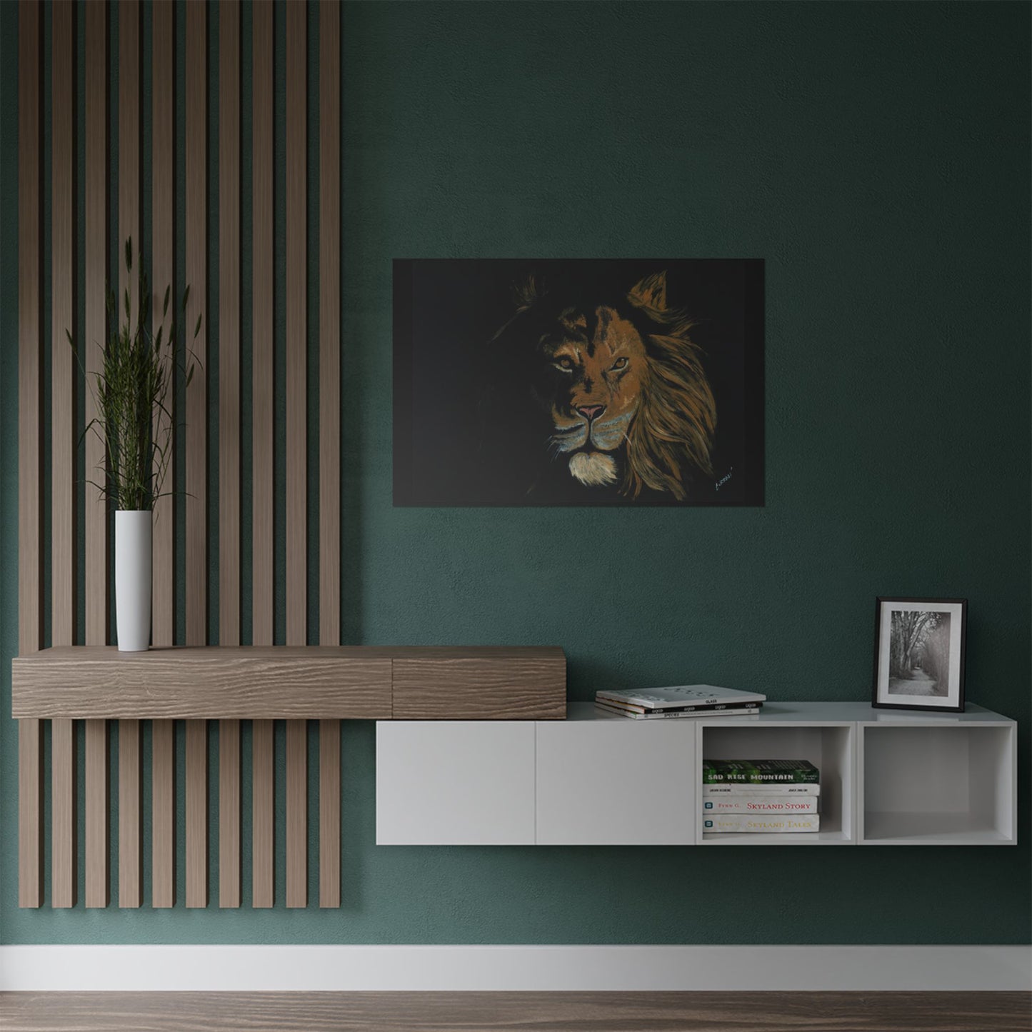 Majestic Lion Satin Poster - 300gsm Art Print for Home Decor