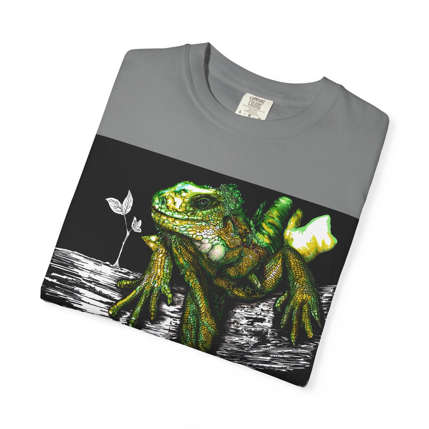 Iguana Unisex T-shirt - Hand Painted Art Design
