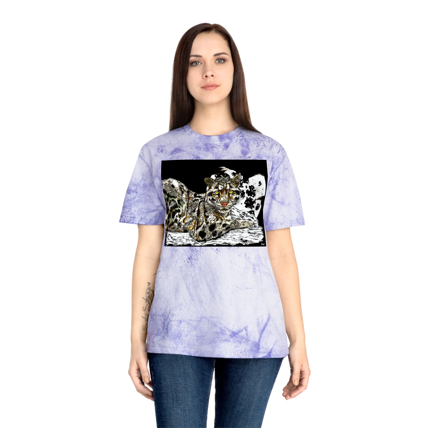 Leopard in the Moonlight T Shirt Original Hand Drawn Art