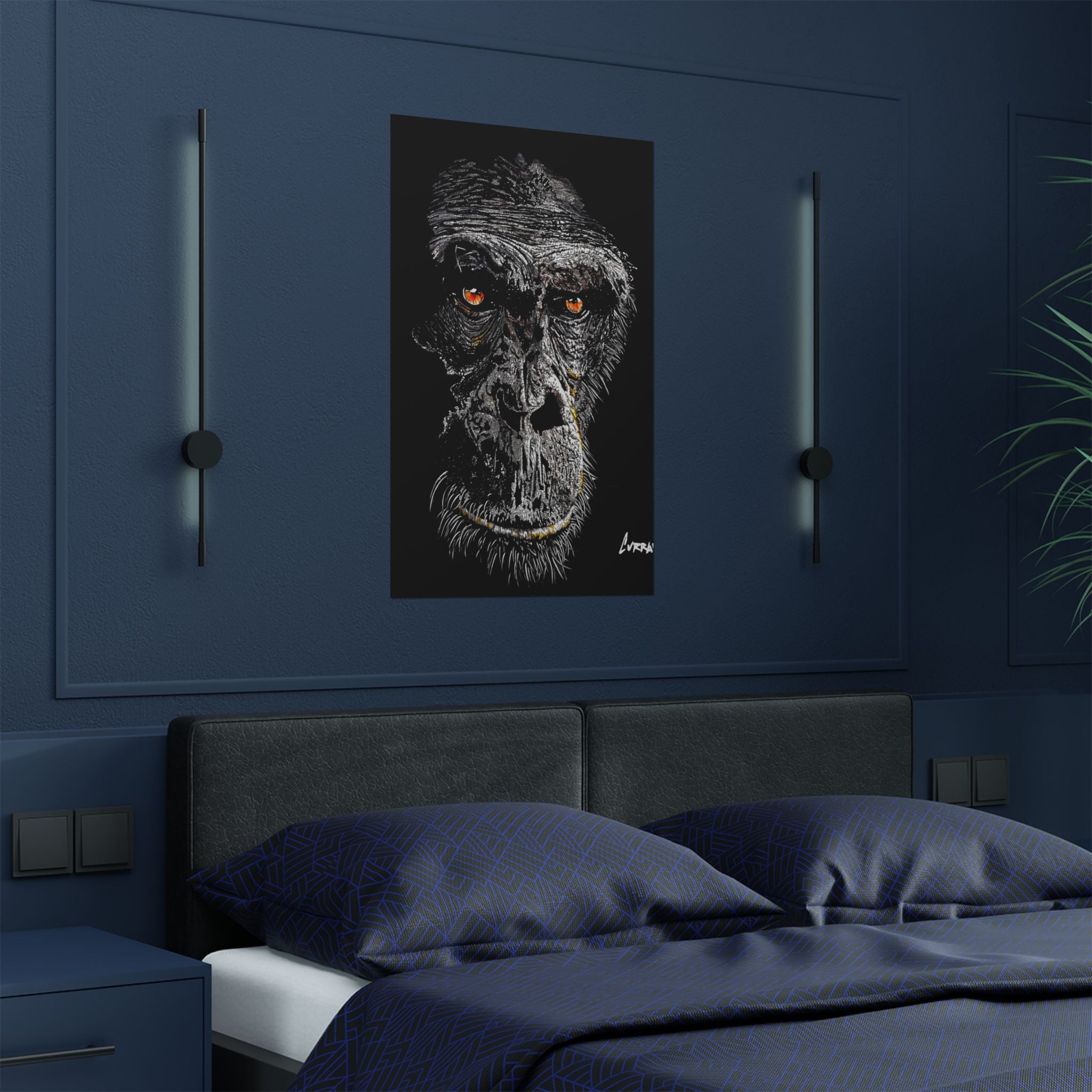 Gorilla Art Satin Poster - 300gsm | Bold Animal Wall Décor