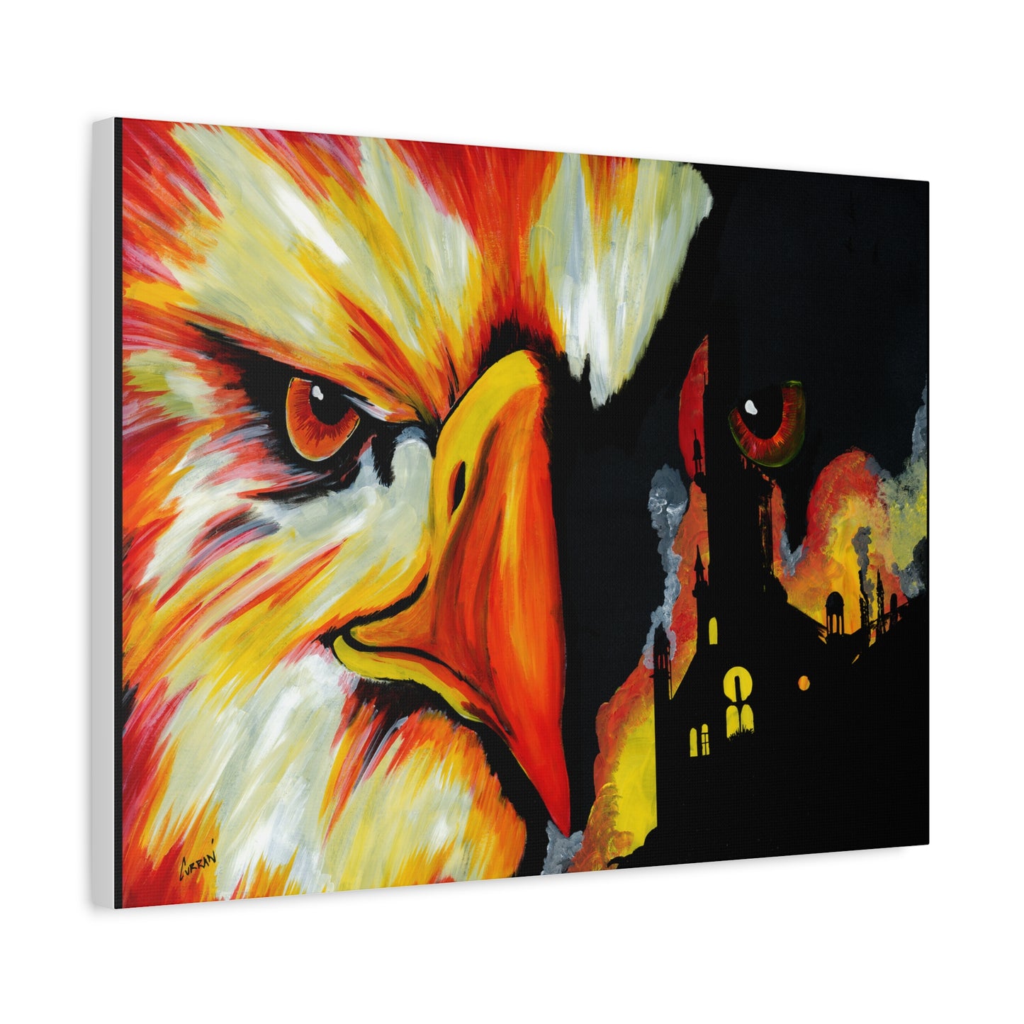Phoenix Canvas Print, Print of my Original hand painted art printed on stretched canvas of a Phoenix