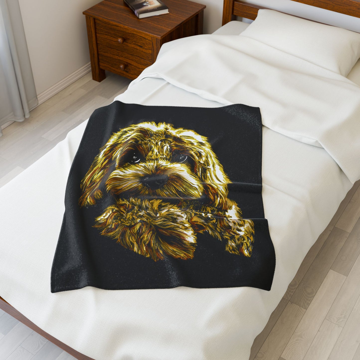 Cozy Dog Lovers Velveteen Plush Blanket