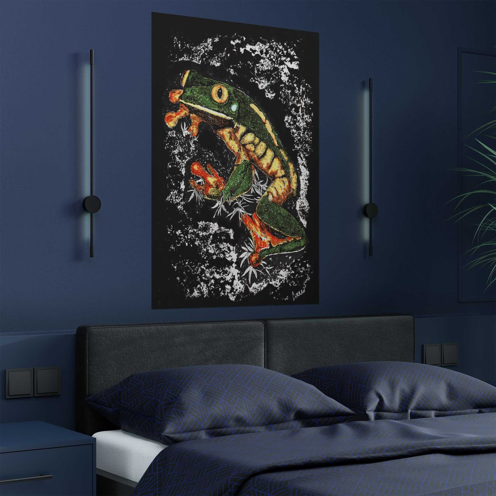Discover the enchanting Frog Satin Poster - 300gsm Art Print for Nature Lovers. Bring the beauty of nature into your home today! Buy now.