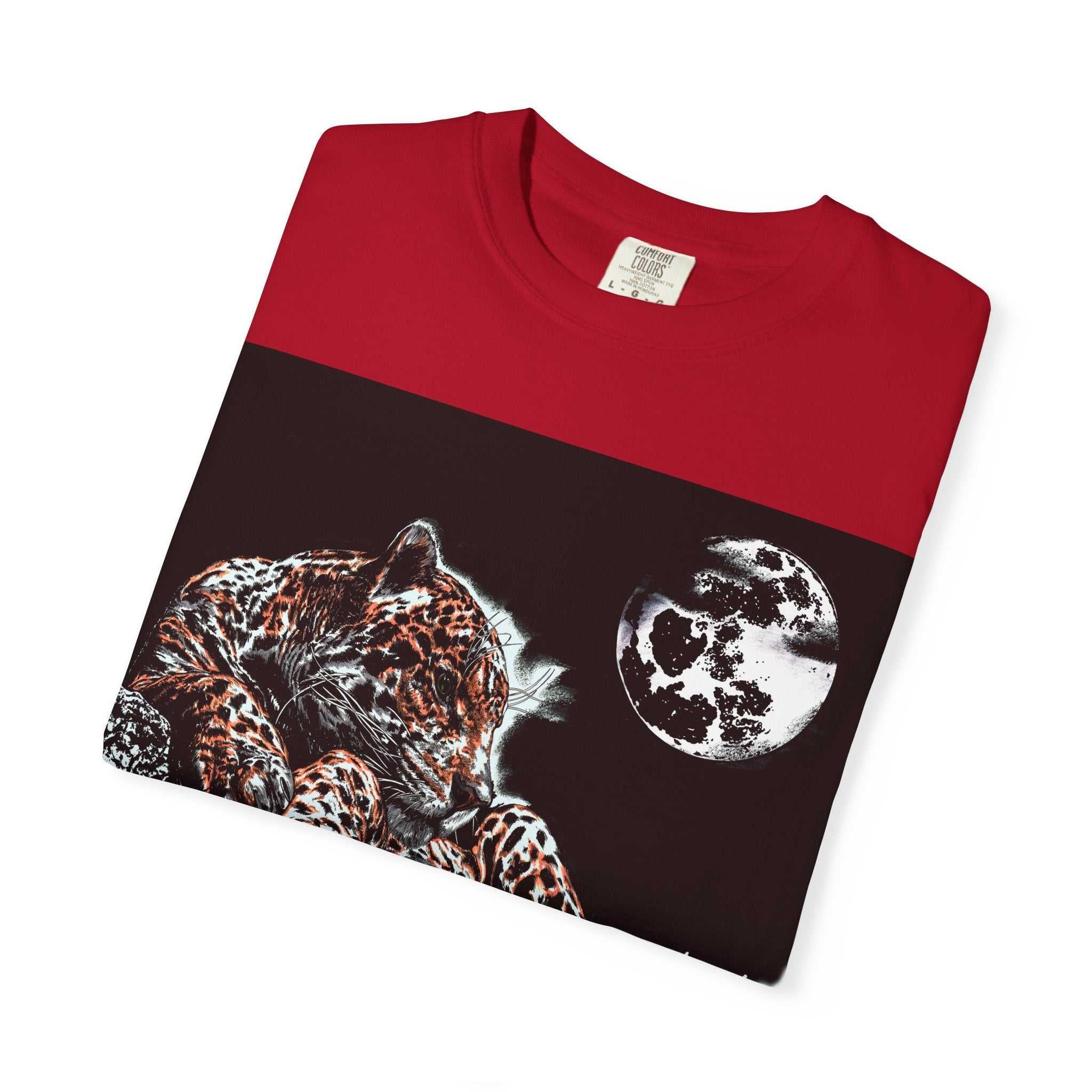 Moonlit Leopard Unisex Garment-Dyed T-Shirt