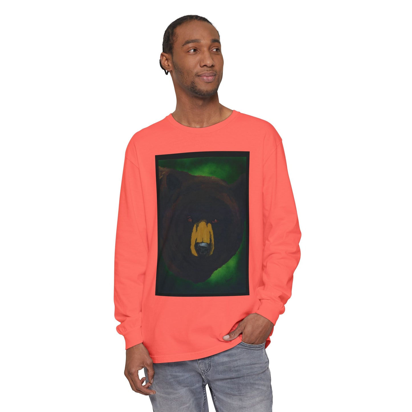 Brown Bear Portrait Long Sleeve Unisex T Shirt