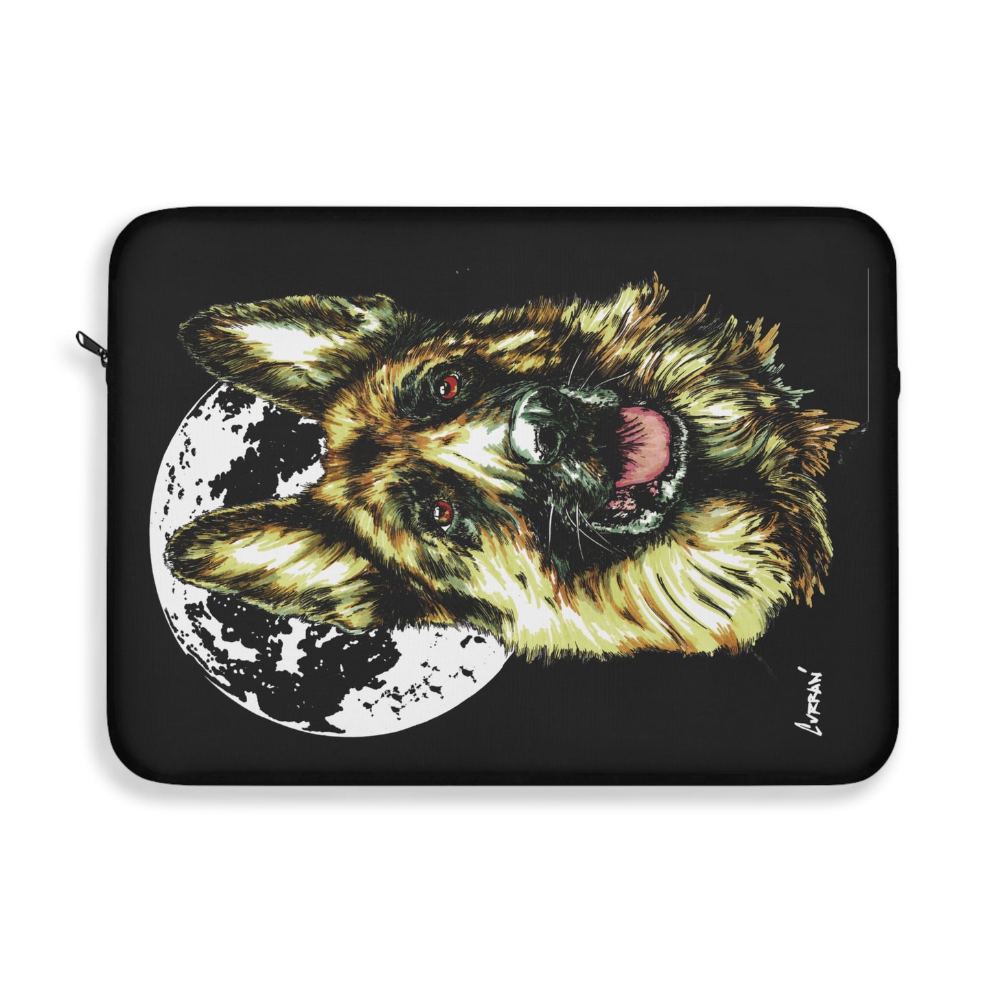 German Shepherd Moon Laptop Sleeve - Perfect for Dog Lovers