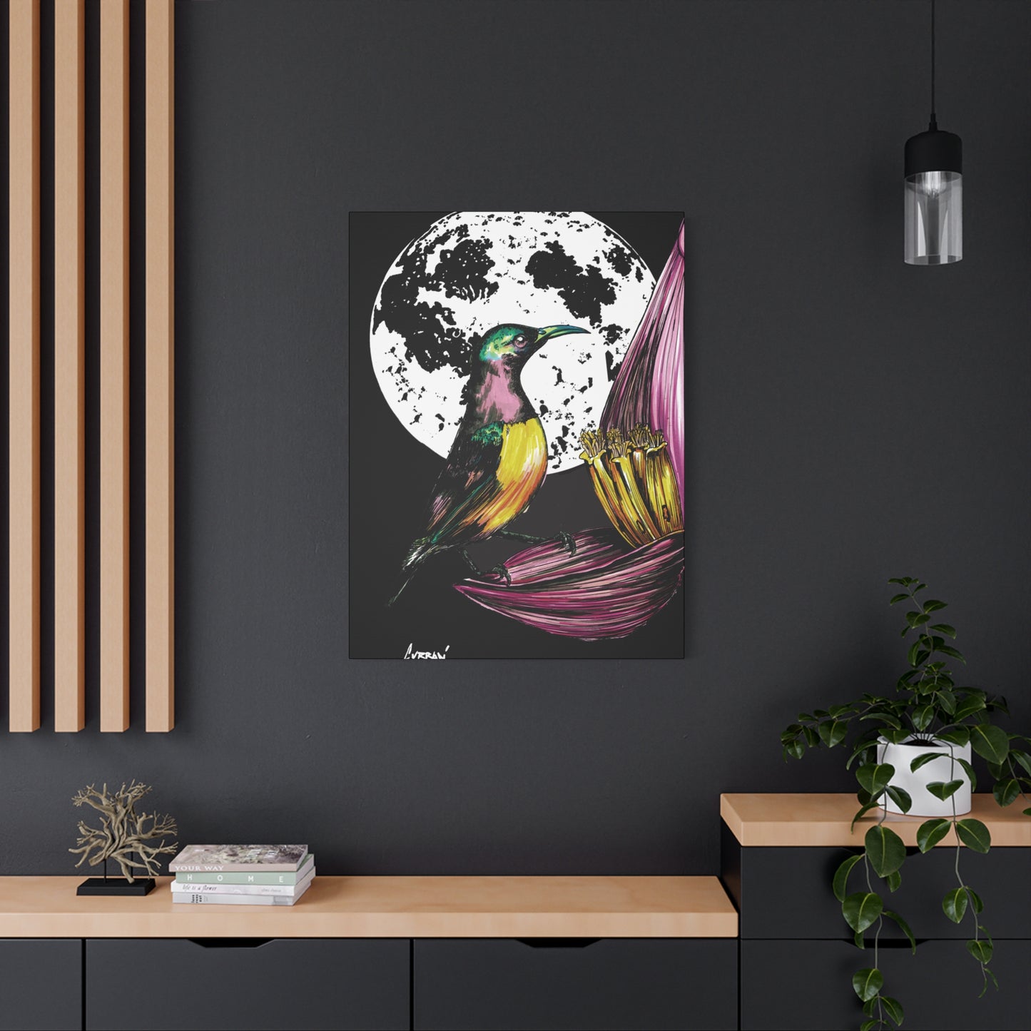 Hummingbird Wall Art Print of the Original, hand drawn