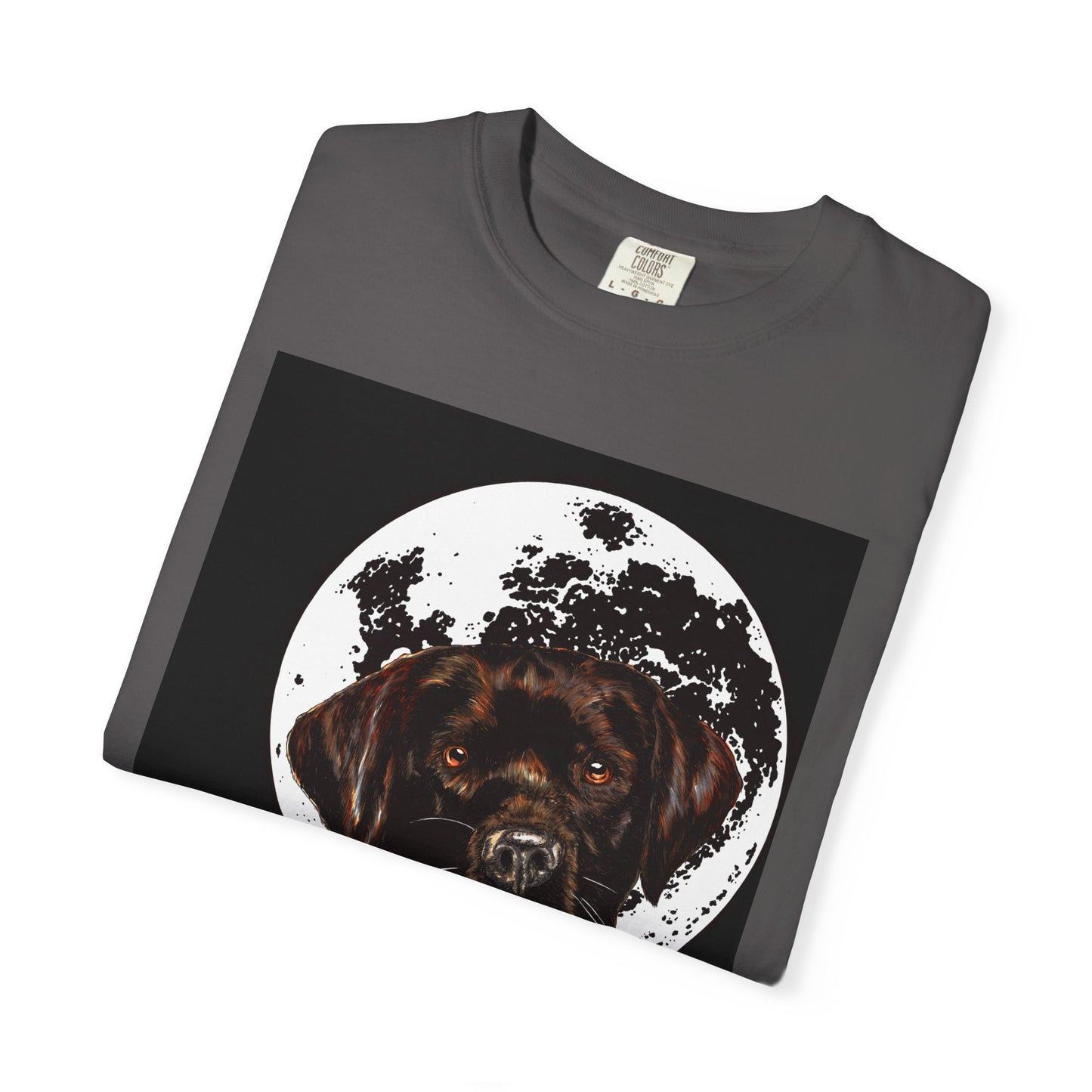 Moonlit Chocolate Lab Unisex Garment-Dyed T-Shirt