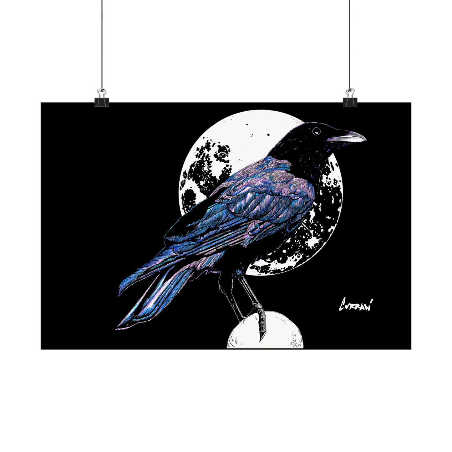 Mystical Crow Satin Poster - 300gsm Art Print