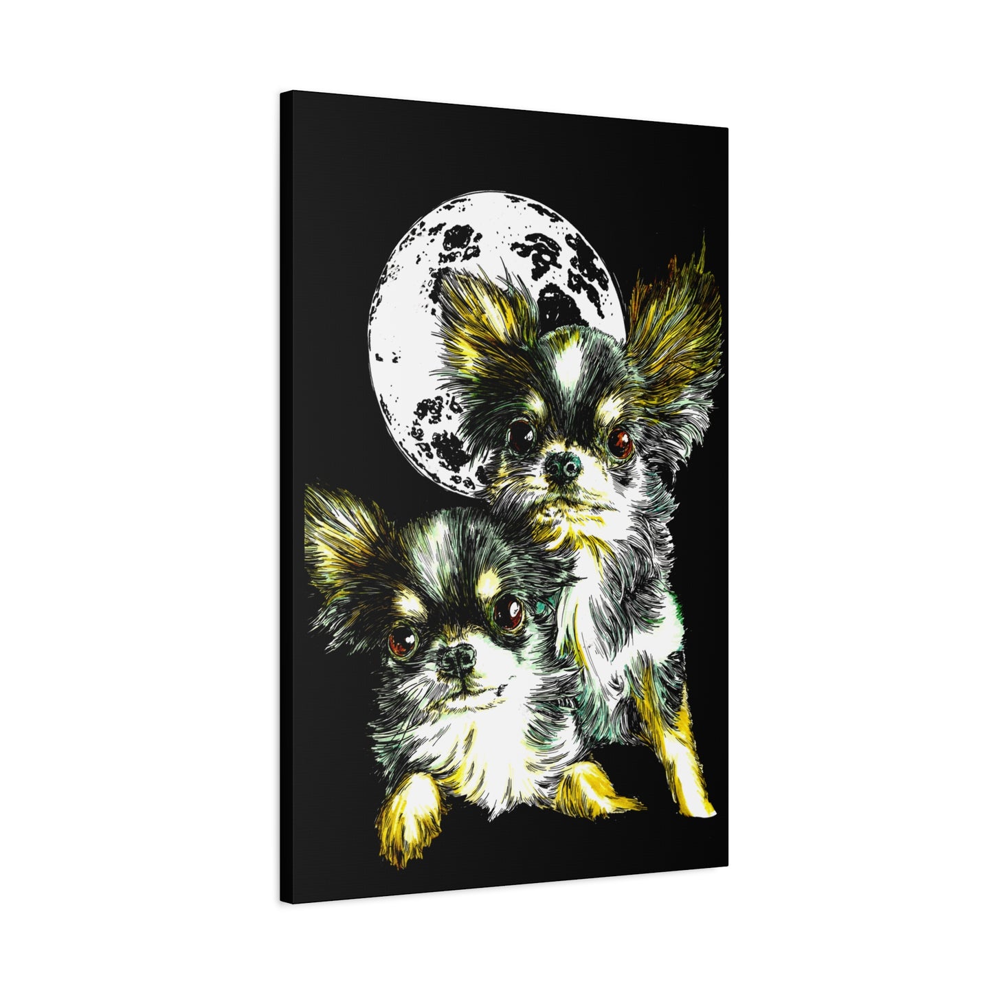 Chihuahuas Wall Art Print of the Original, hand drawn art