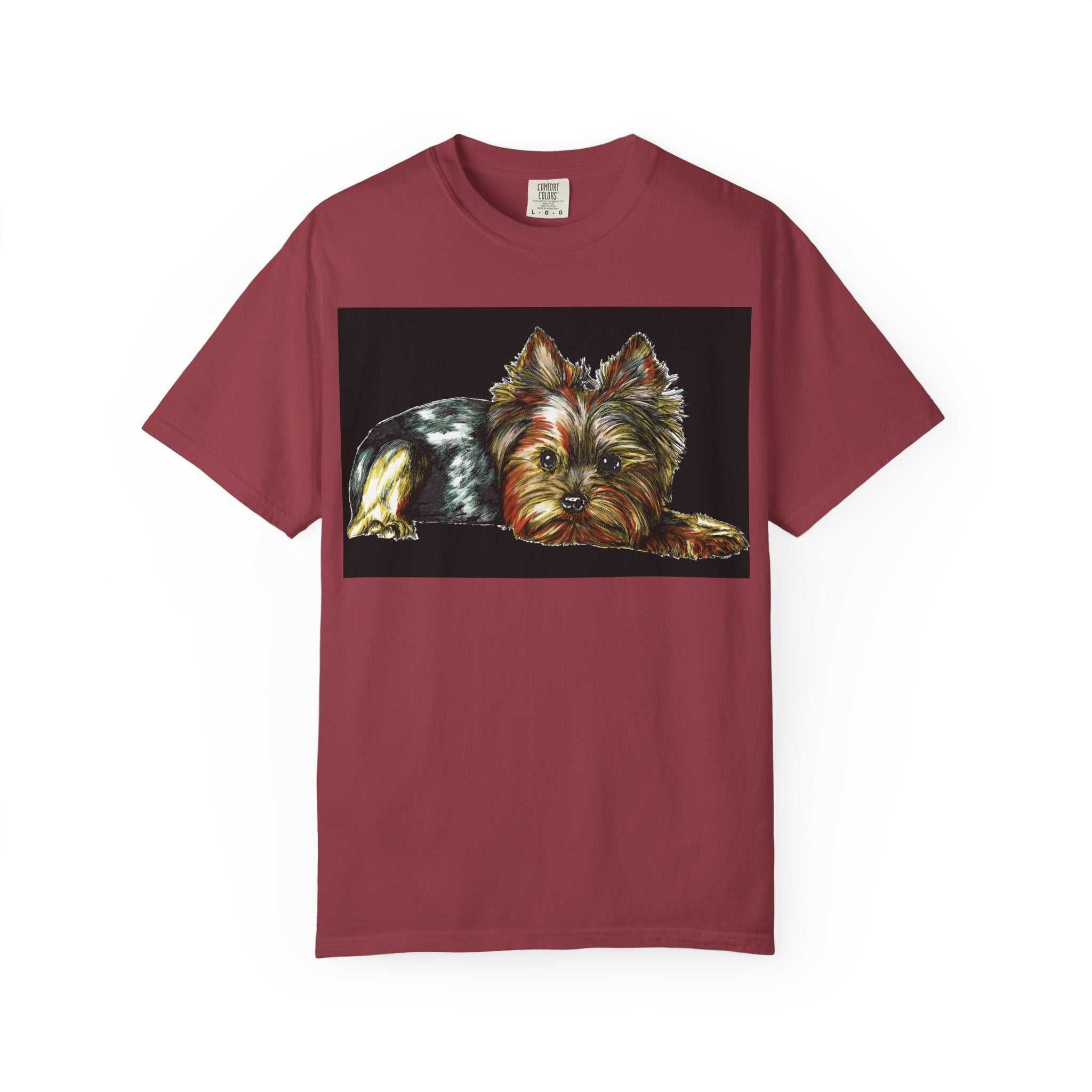 Yorkie Terrier Unisex Garment-Dyed T-Shirt