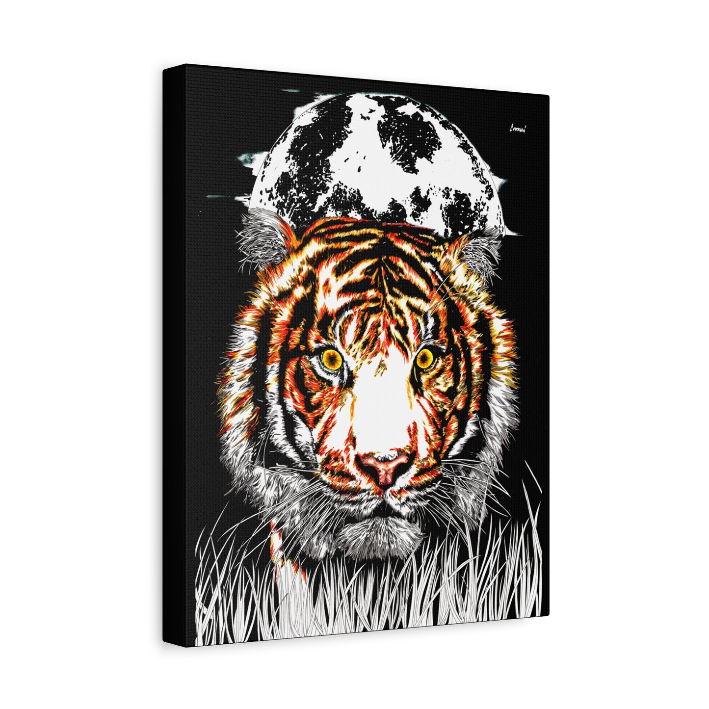 Tiger Wall Art Print of the Original, hand drawn wall art of a Tiger