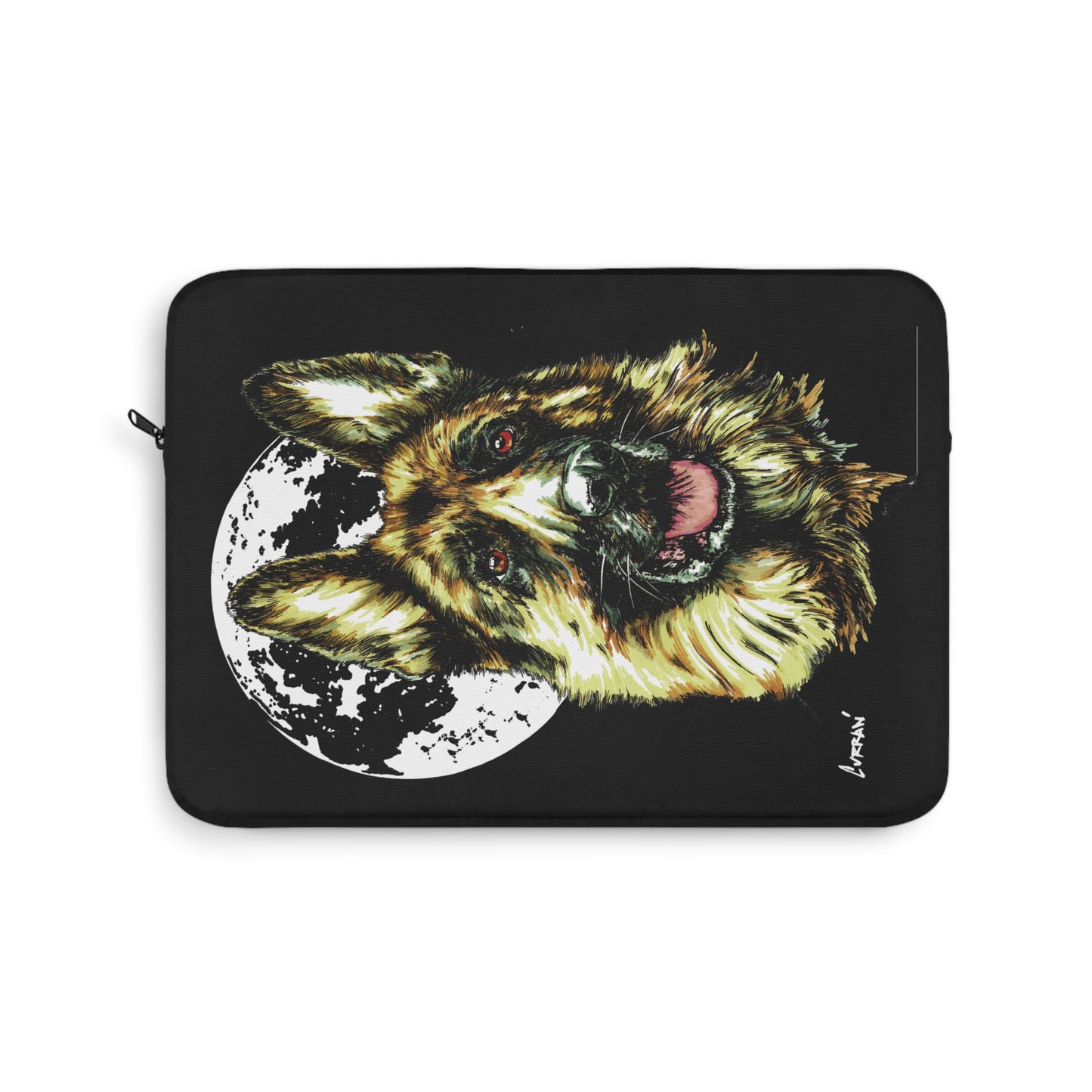 German Shepherd Moon Laptop Sleeve - Perfect for Dog Lovers