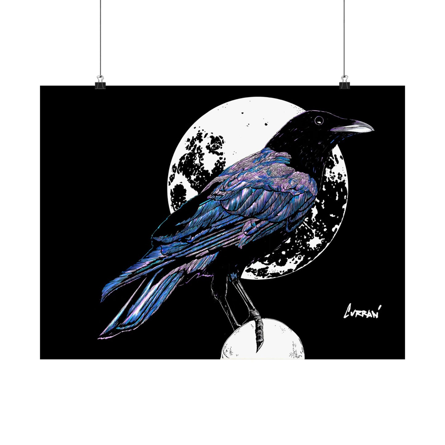 Mystical Crow Satin Poster - 300gsm Art Print