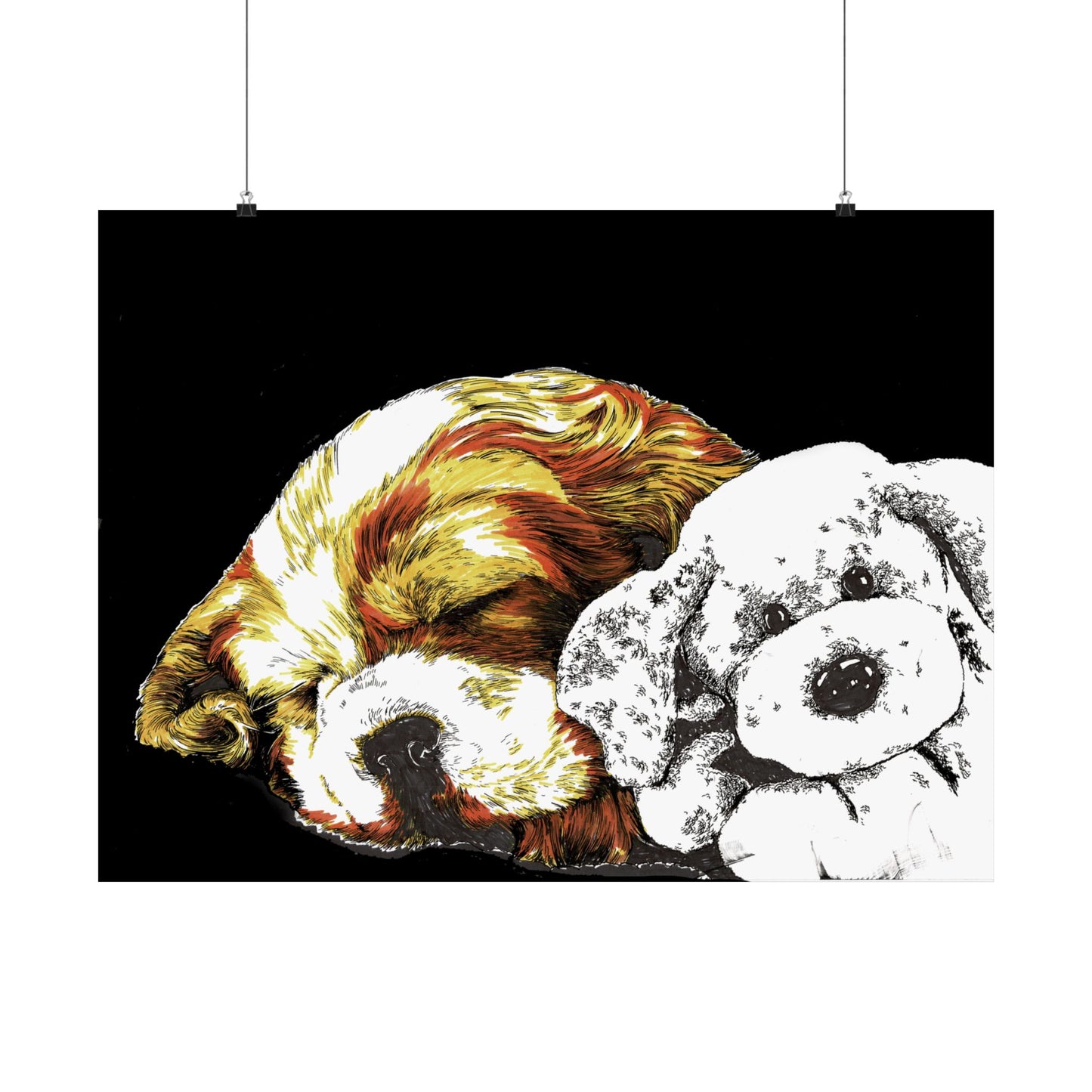 Cocker Spaniel Satin Poster - Heartwarming Dog Design
