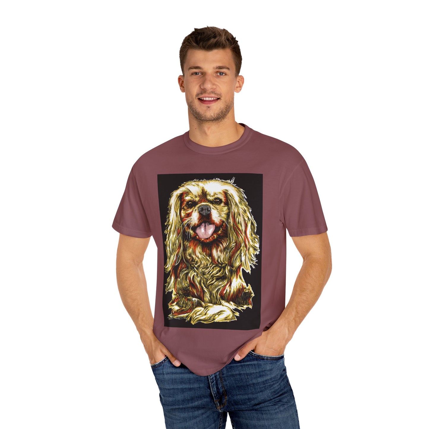 Cocker Spaniel Unisex Tee featuring Hand Drawn Art