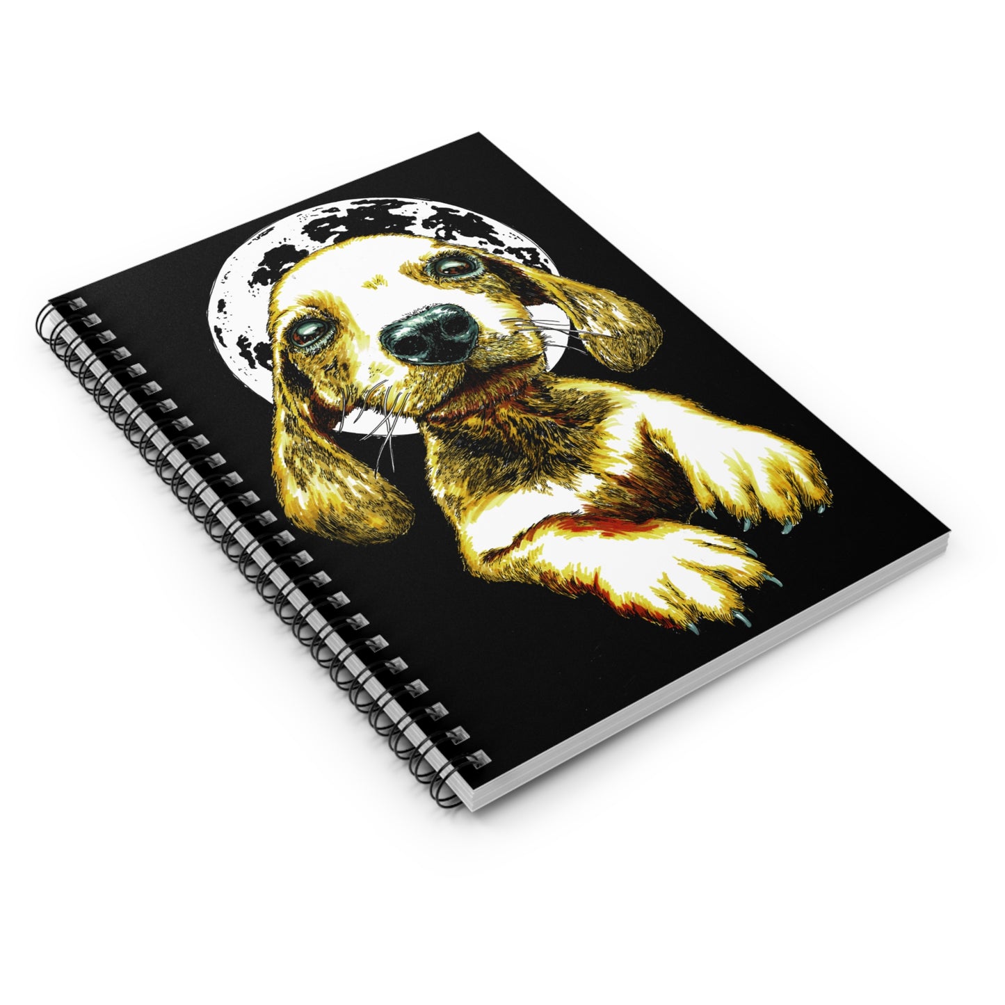 Puppy Love Spiral Notebook – Ruled Line, Original Hand-Drawn Art