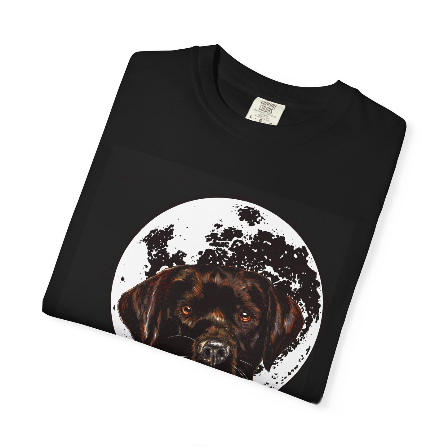 Moonlit Chocolate Lab Unisex Garment-Dyed T-Shirt