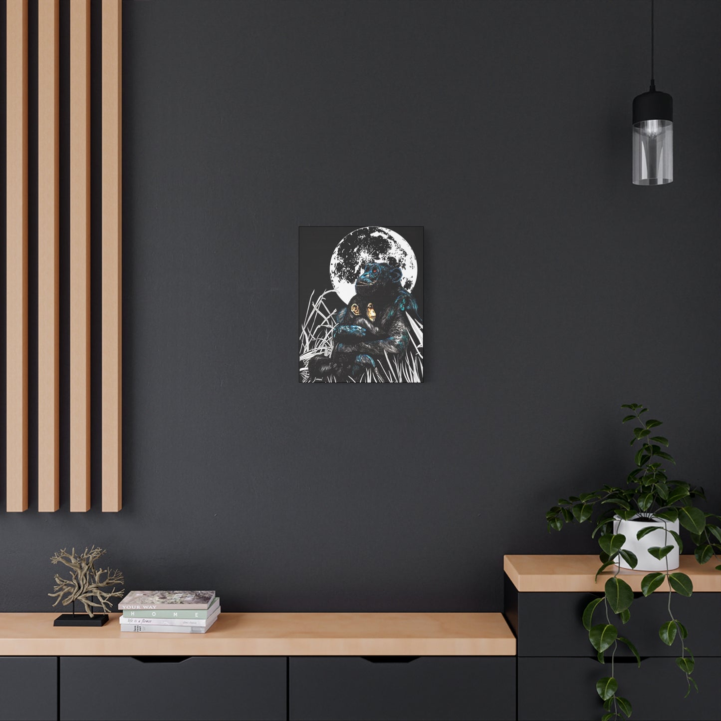 Gorilla Wall Art, Gorilla Print, Hand-Drawn Gorilla, Wildlife Art,