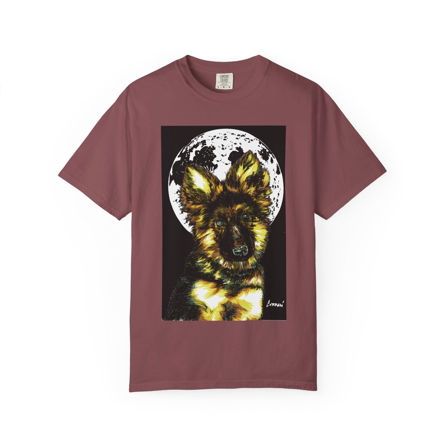 German Sheppard Puppy Unisex T-shirt - Hand Drawn Art