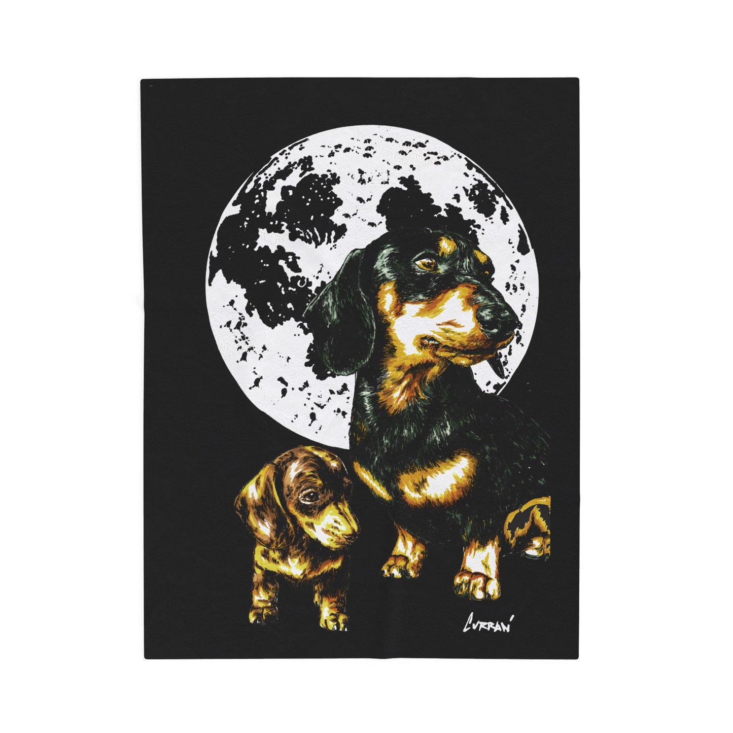 Dachshund Moon Plush Blanket Perfect Gift for Pet Lovers