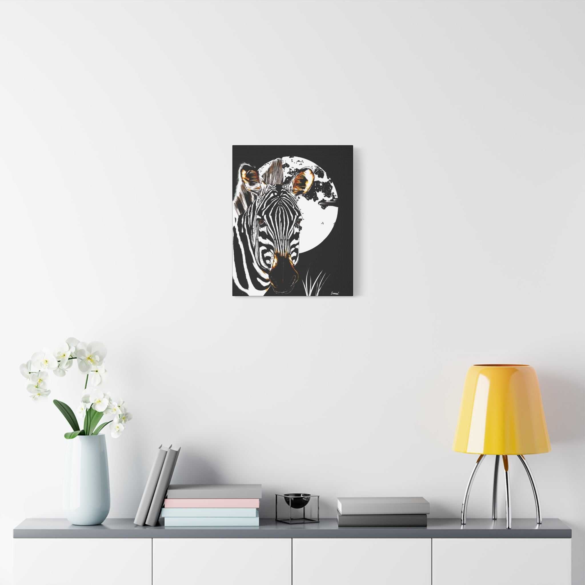 Zebra Wall Art, Zebra Print, Hand-Drawn Zebra, Wildlife Art, Safari Animal Decor, Nature Wall Art, Black and White Art, Animal Lover Gift Printed on Matte Canvas,
