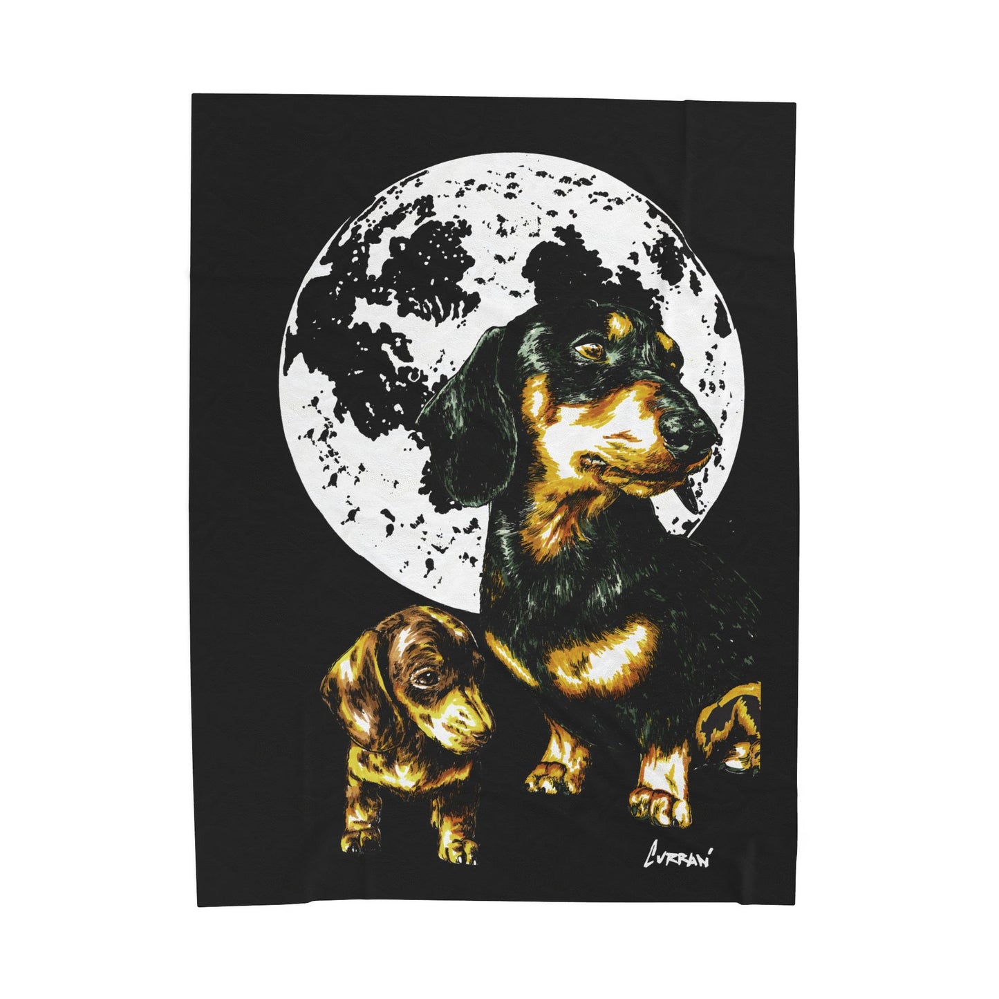 Dachshund Moon Plush Blanket Perfect Gift for Pet Lovers