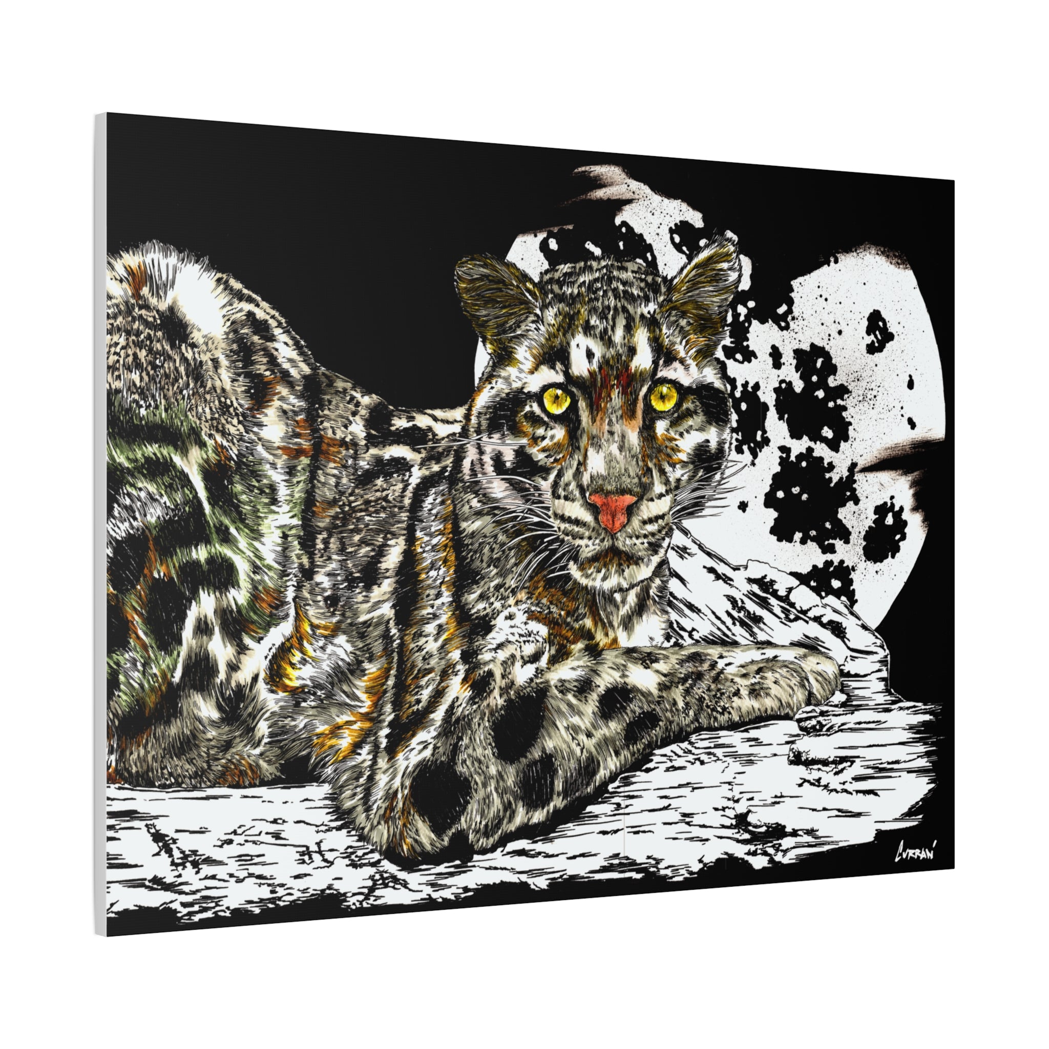 Leopard Canvas Art – Original Hand-Drawn Realistic