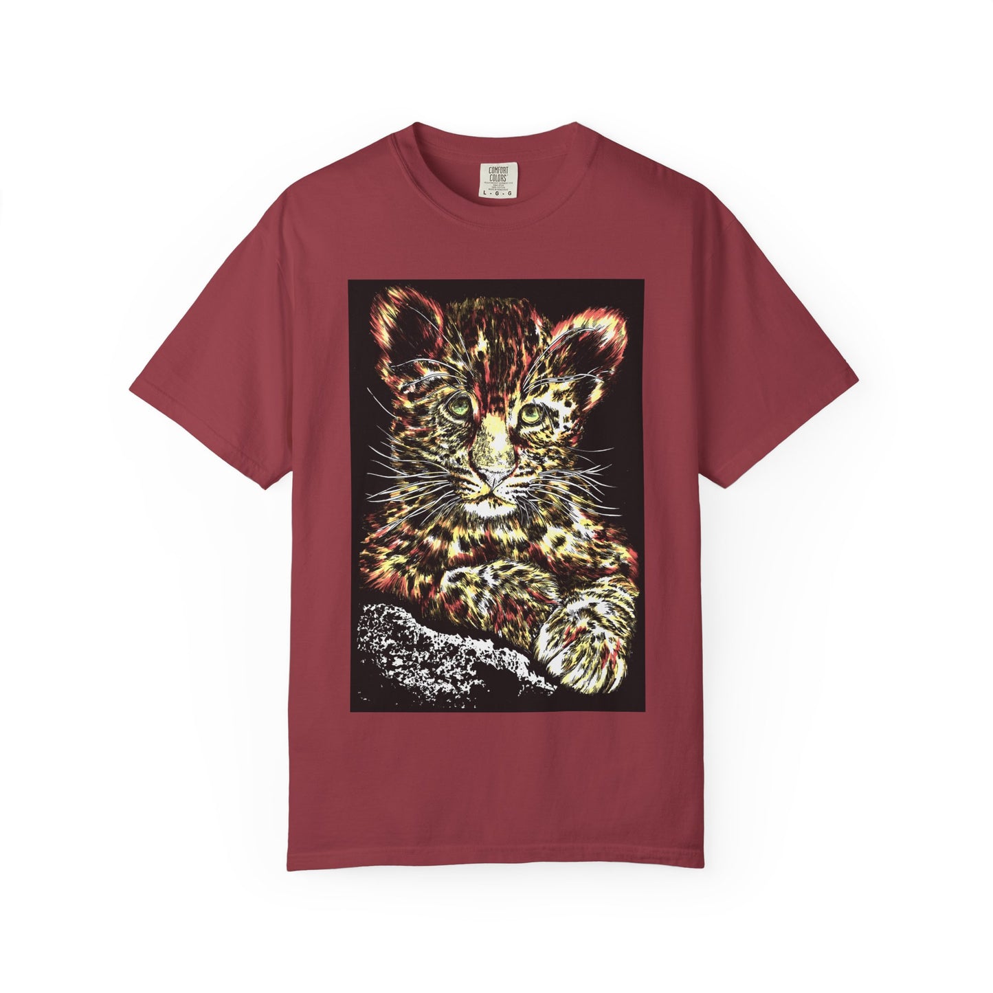 Wildlife Lovers Unisex Garment-Dyed T-shirt featuring Playful Leopard Cub